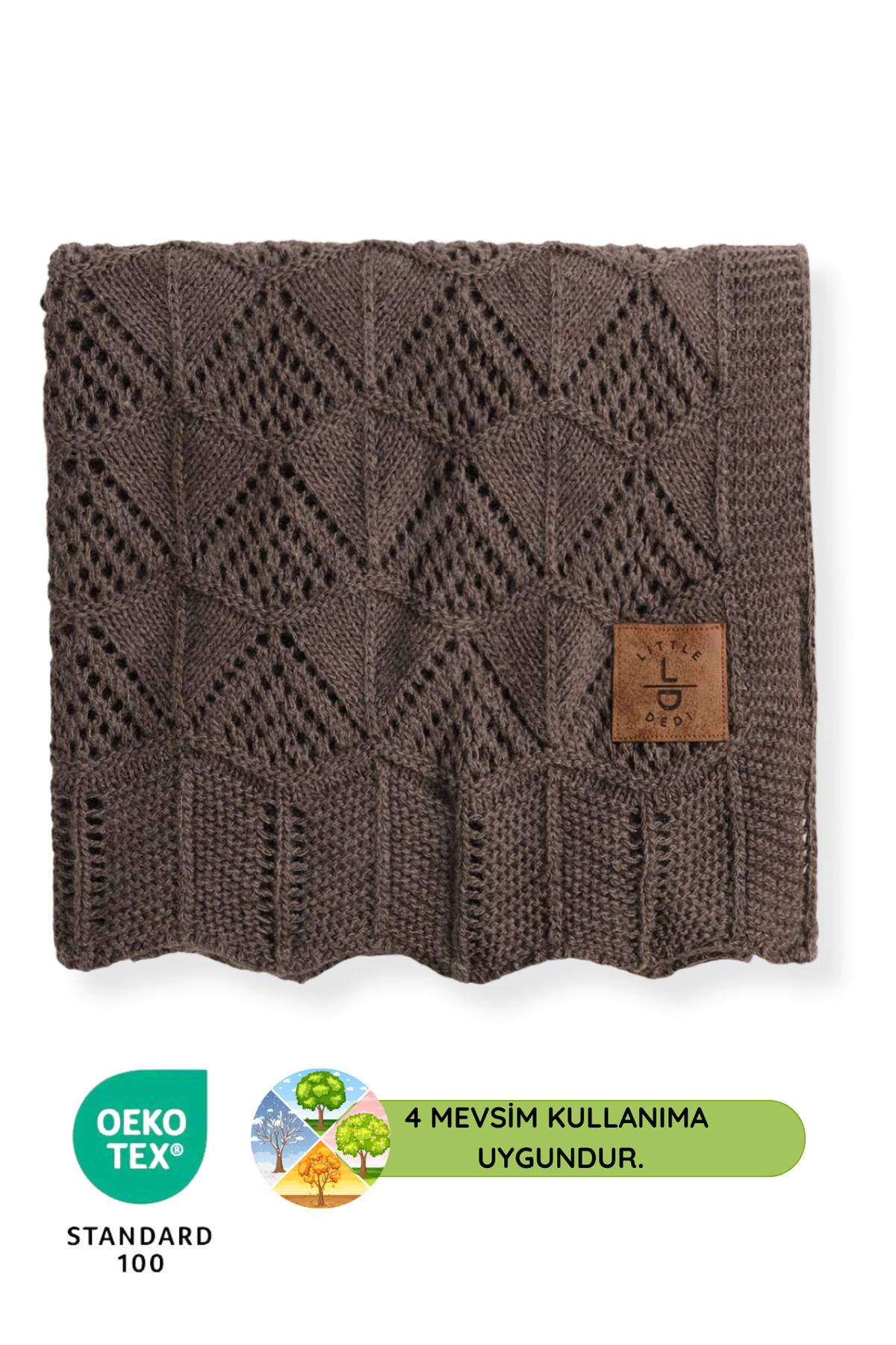 Next Baby LITTLE DEDI Emily Baby Kid Blanket Model Knitting Pattern Brown - 80x100
