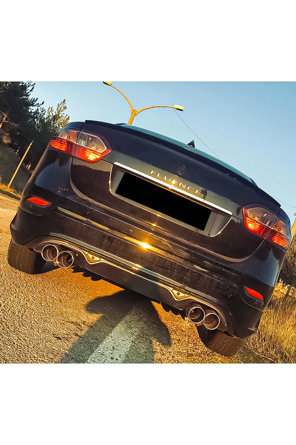 Renault Fluence uyumlu Makyajlı Sağ Sol Çift Çıkışlı Arka Ek (plastik)