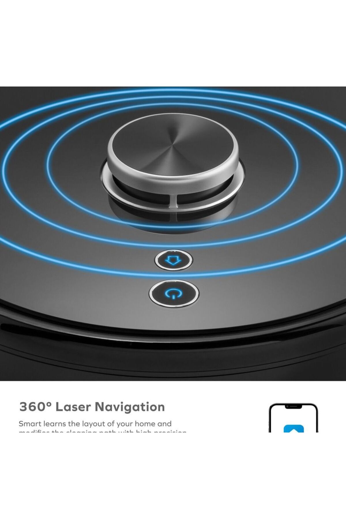 Momax-Smart Elite Cleanse IoT UV-C Vacuum Robot, Laser Navigation, Wet Mopping, 3000Pa - Black 6