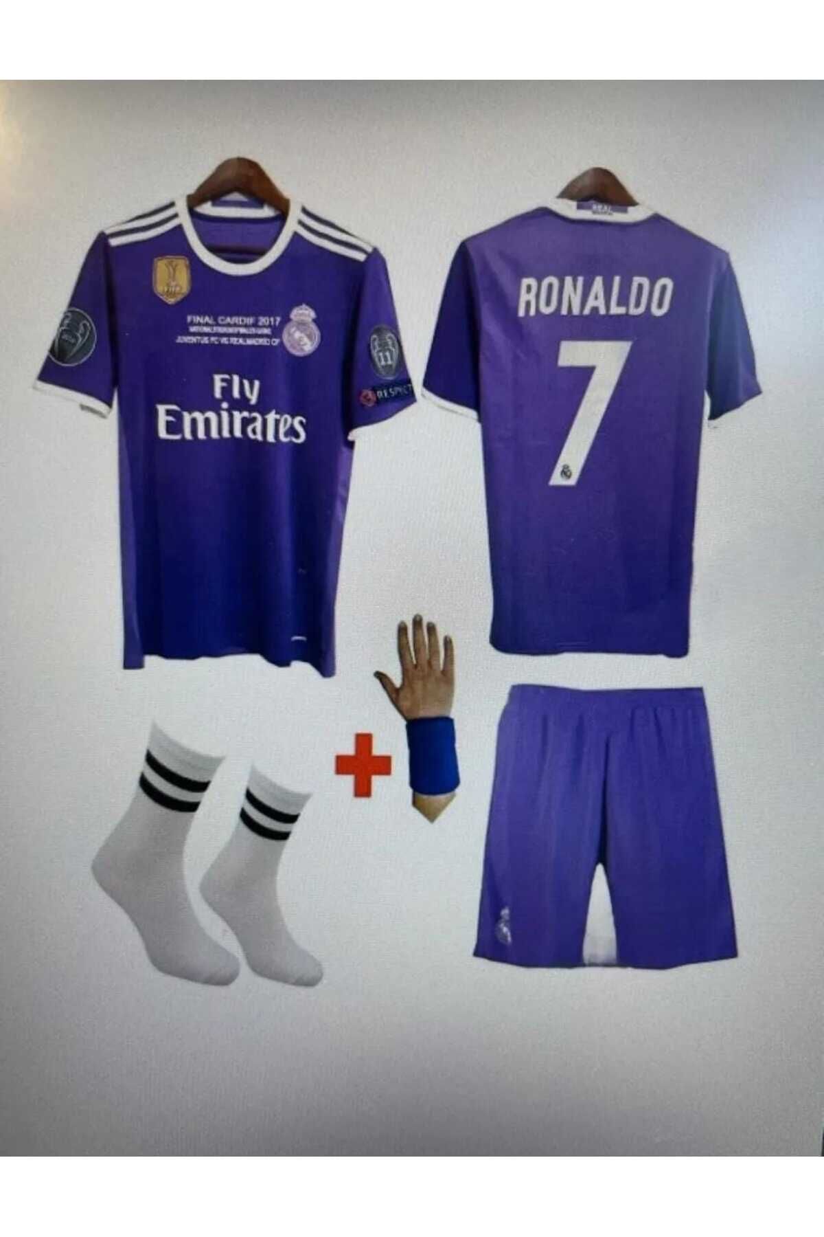 podium palace-Cristiano Ronaldo M.A.D.R.I.D 2016/17 Kids Reveshat Jersey - Purple Set of 4 (Purple)4870 1