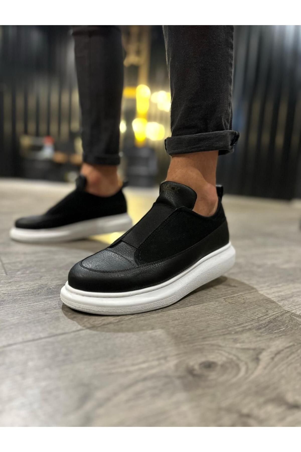 Up Shop Sneakers Ayakkabı 911 Siyah (Beyaz Taban)