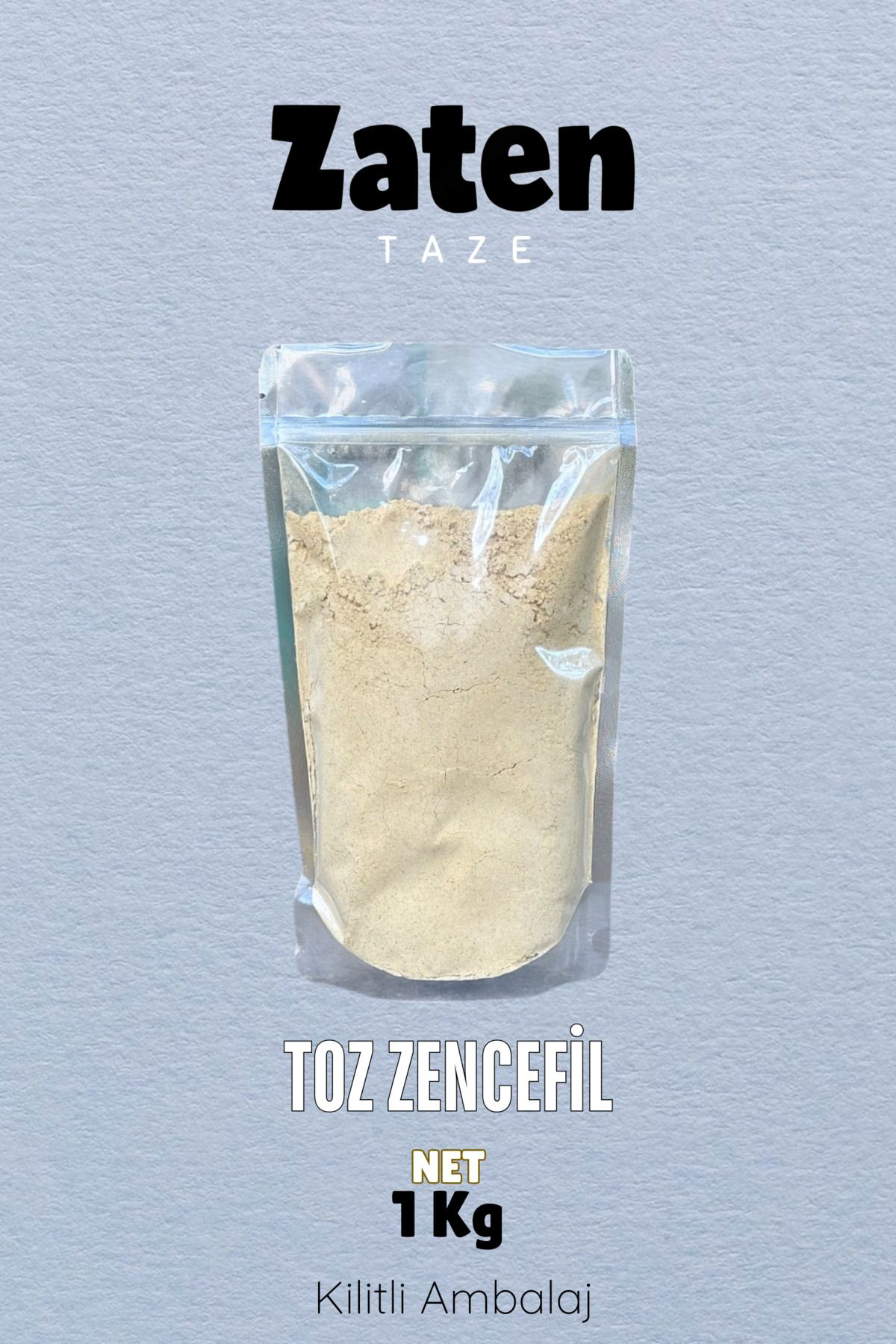 Zaten Taze Toz Zencefil 1 Kg Öğütülmüş Ginger Zingiber Officinale