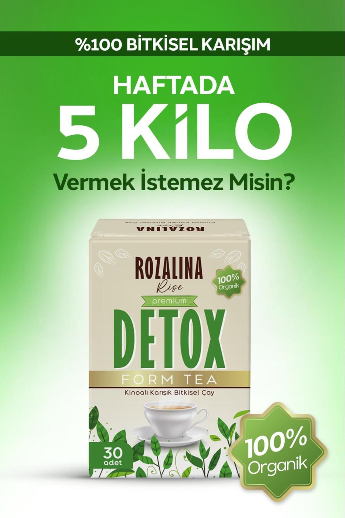 Rozalina Rise Kilo Verme Zayıflama1 Yardımcı Diyet Form Çayı& Iştah Kapatıcı Özel Karışımlı Bitkisel Çay