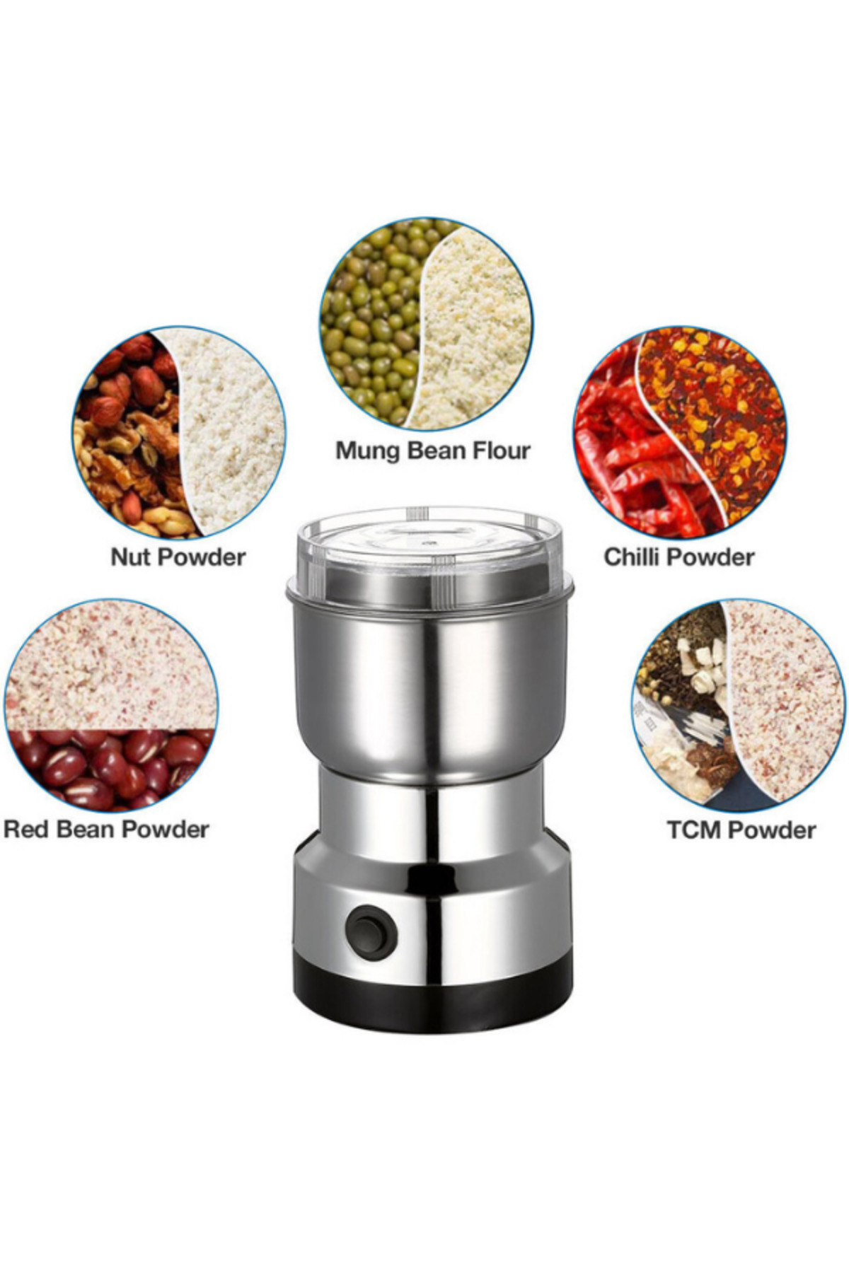 CREACTOR Kahve Baharat ve Mama Hazırlama Elektrikli Çelik Paslanmaz Öğütücü fotoğrafı 3 (önizleme)