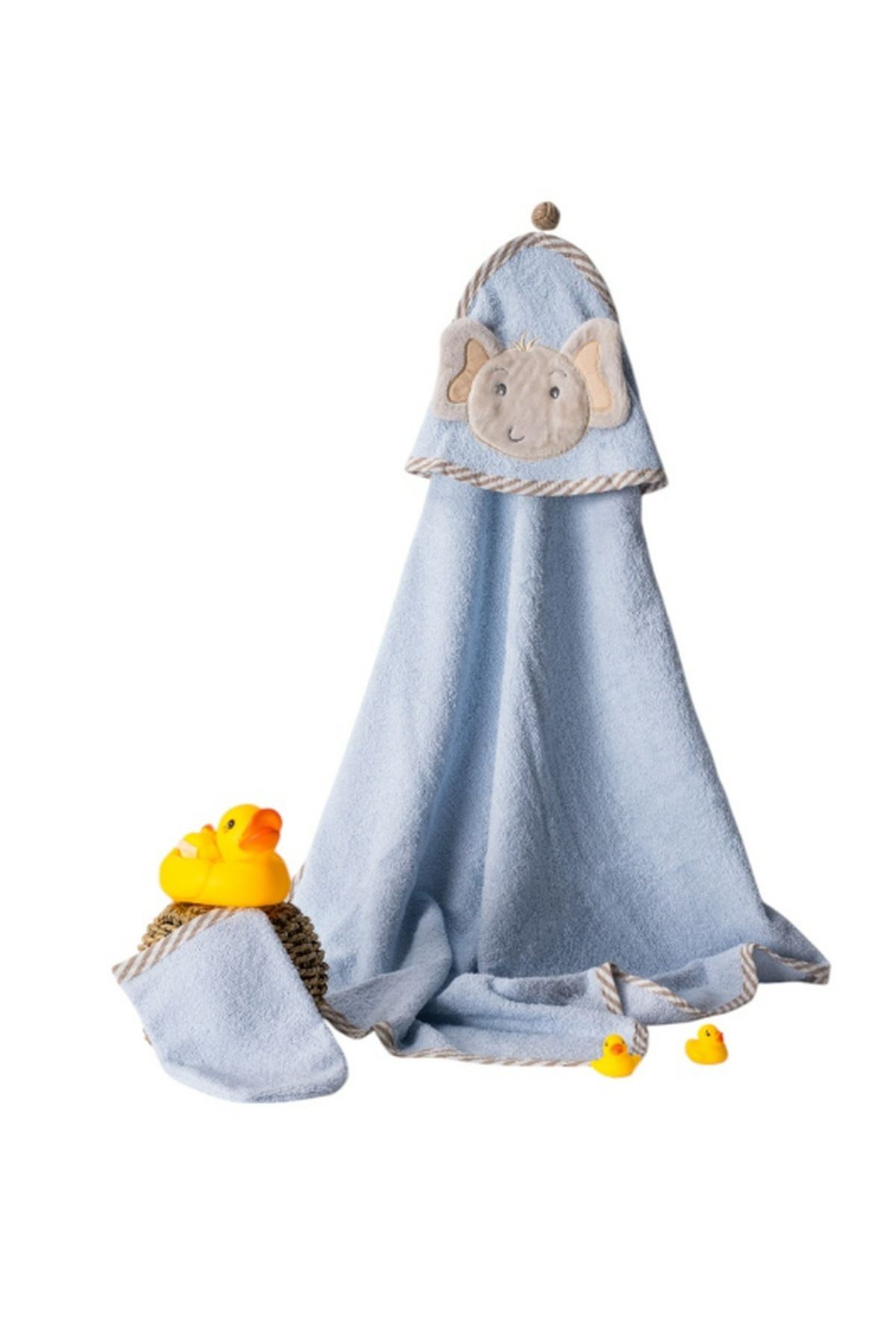 BEREKET BABY Bebek Unisex Battaniye 90x90 Kulak Nakışlı Sevimli Sıcak Tutan Battaniye BEREKET BABY