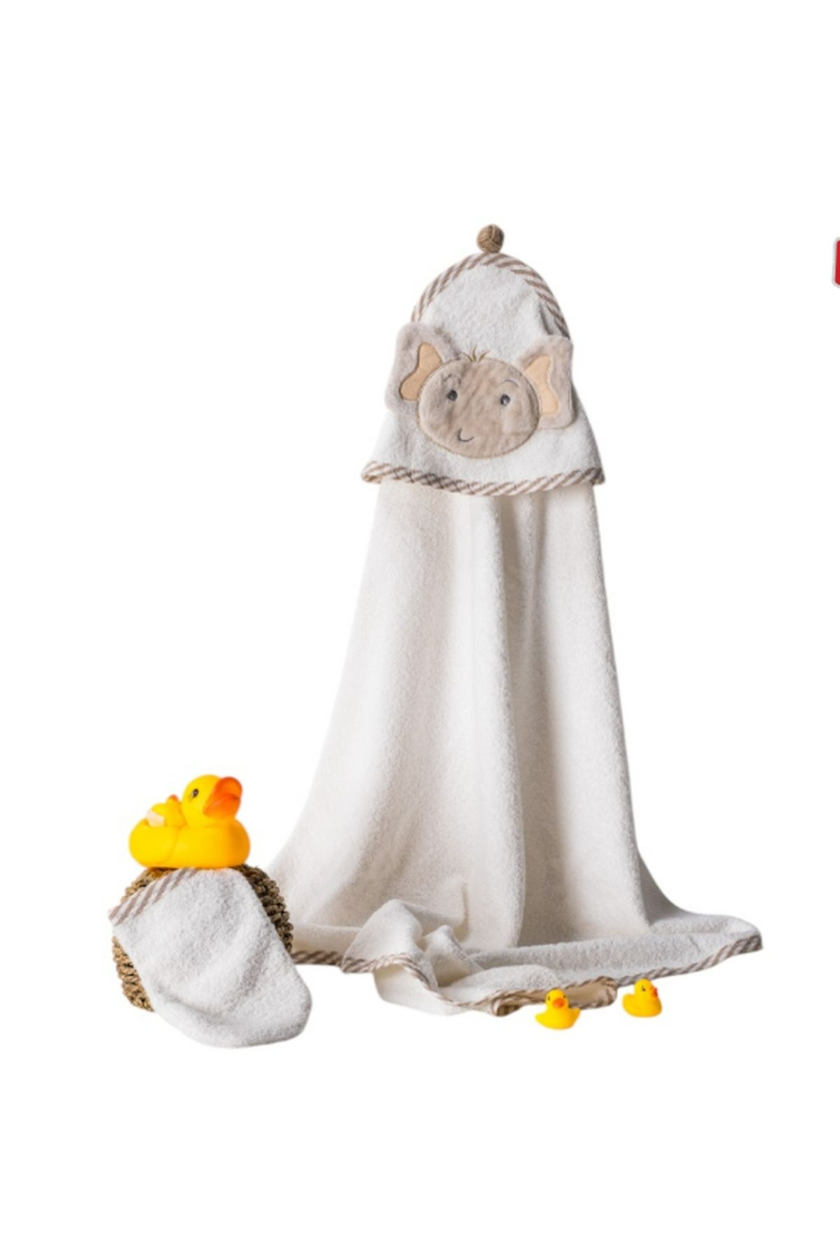 BEREKET BABY Bebek Unisex Battaniye 90x90 Kulak Nakışlı Sevimli Sıcak Tutan Battaniye BEREKET BABY