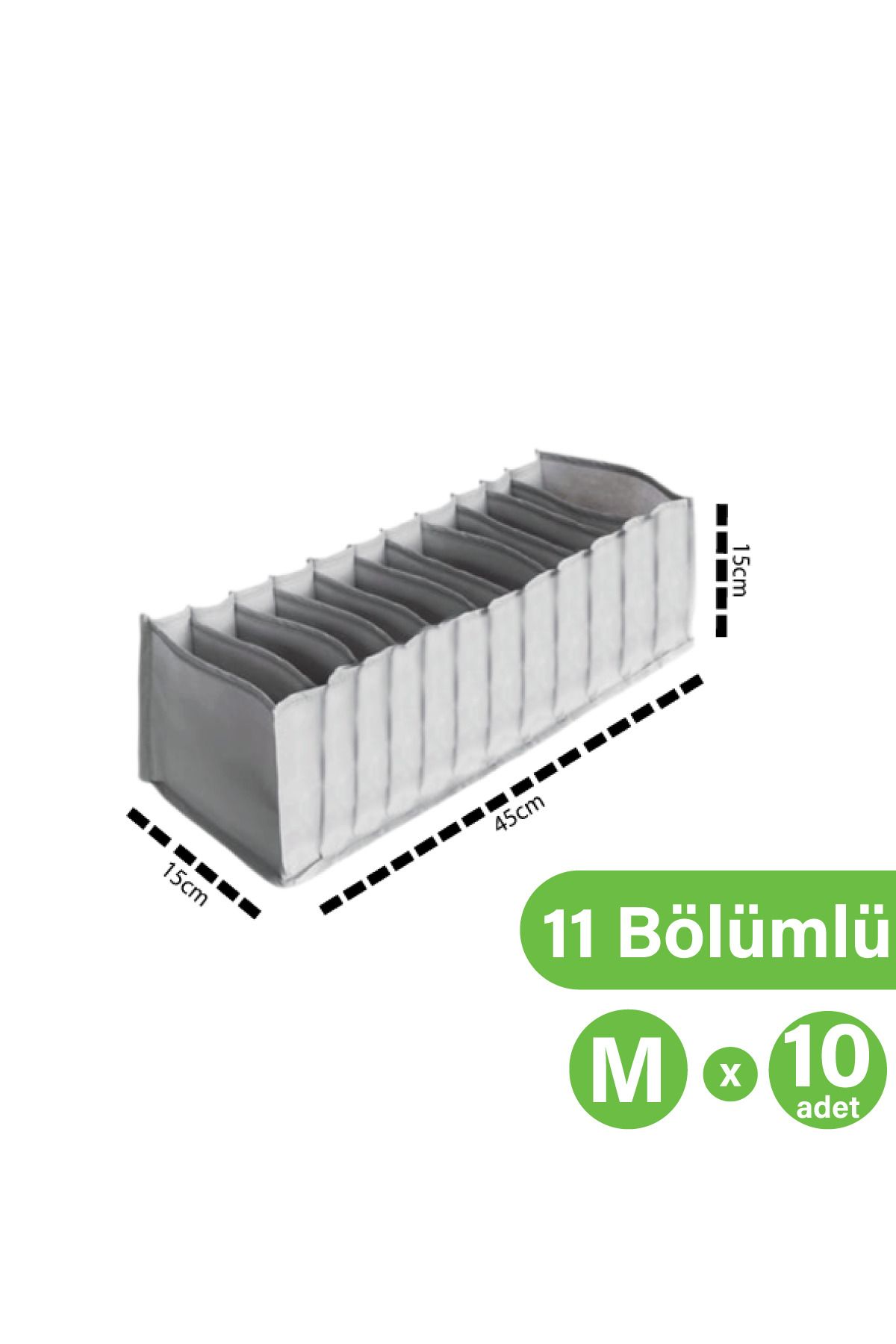 La Home Concept 10 Bucăți De Șosete Și Lenjerie De Corp Gri Mediu - Organizator Pentru Dulap Și Sertar - One Size
