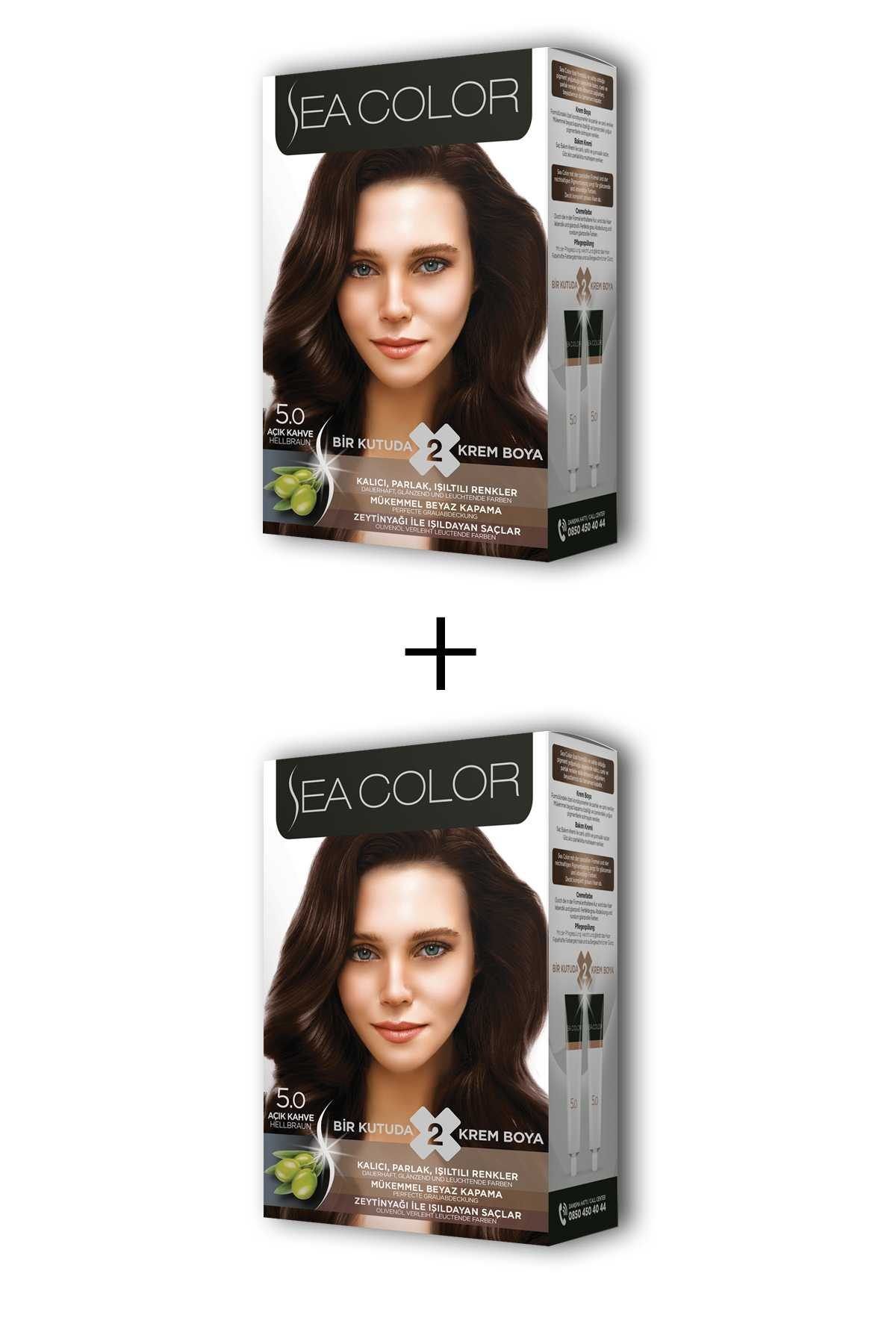 Easy Tedarik 2X2 Tüp Krem Saç Boyası Seti Açık Kahve No:5.0