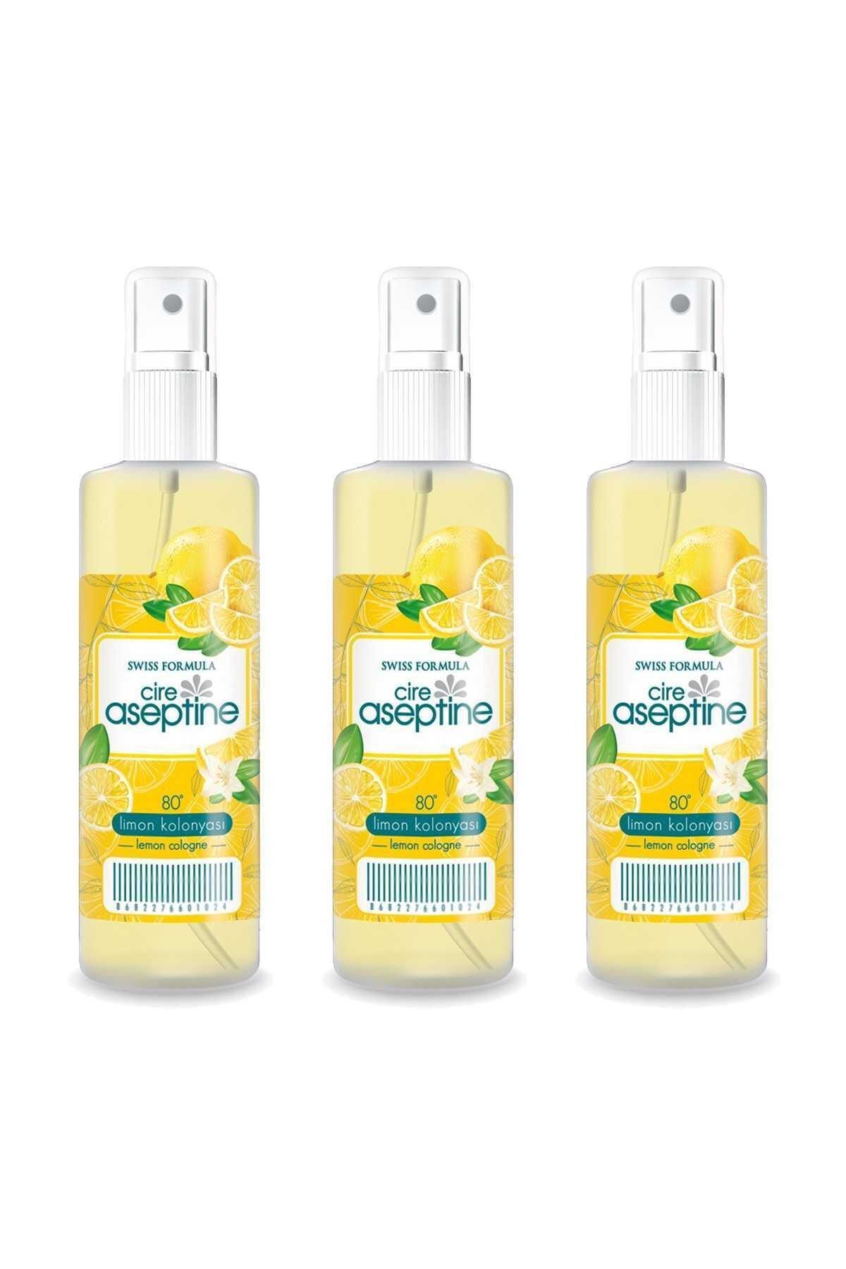 Easy Tedarik 3 Adet Limon Kolonyası Ev Ofis Pratik Kullanım Sprey 100ml