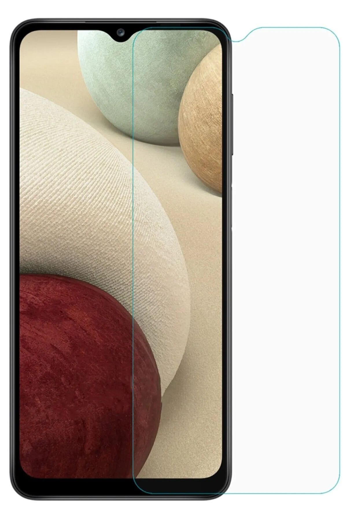 Easy Tedarik Samsung Galaxy A02 Uyumlu Premium Ekran Koruyucu 9h Sert Temperli Kırılmaz Cam Koruma Şeffaf