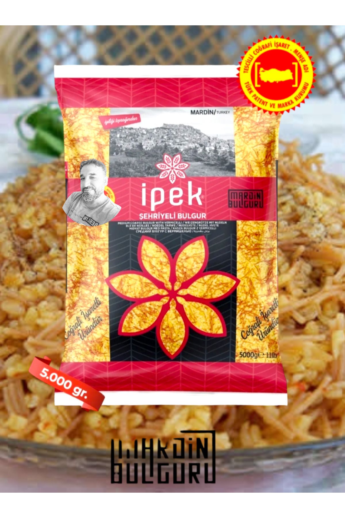 Mardin Bulguru Mardin Şehriyeli Bulgur, ipek Bulgur 5 Kg