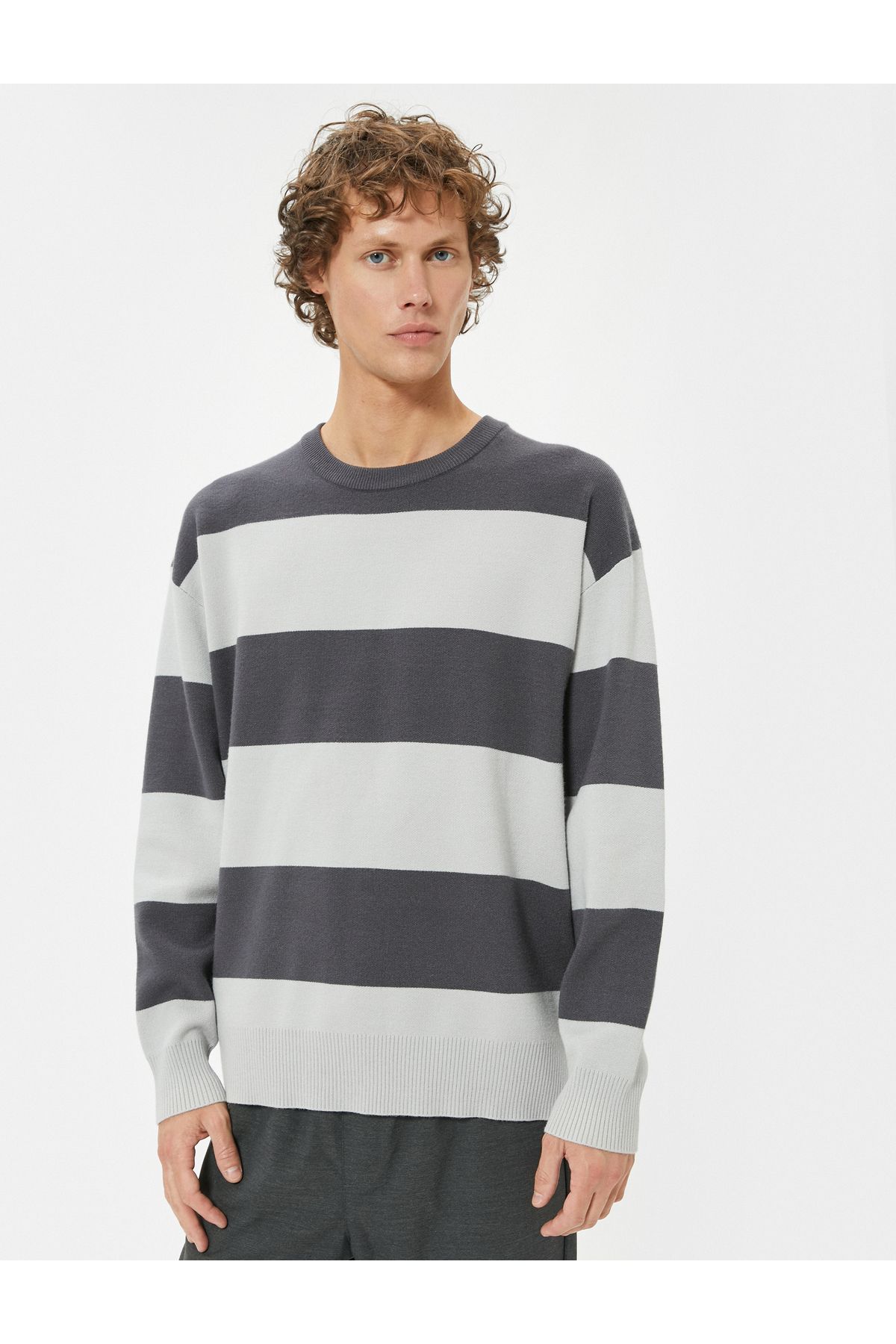 Koton-Crew Neck Long Sleeve Knitwear Sweater 3