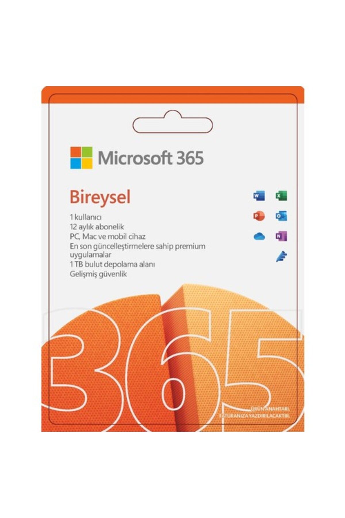 MICROSOFT 365 Bireysel Türkçe - Kutu Lisans 1 Yıl