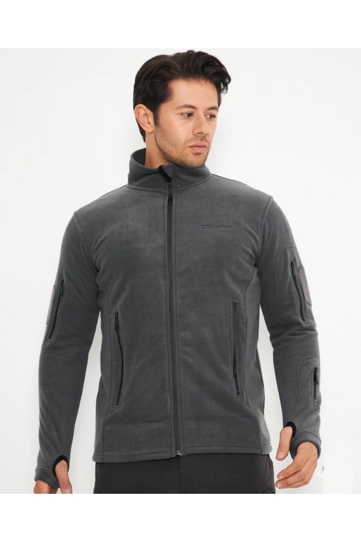 İ S S İ Tactical Polar Ceket — خاکستری TYC459C924149D2E00 — تصویر 2 از 5