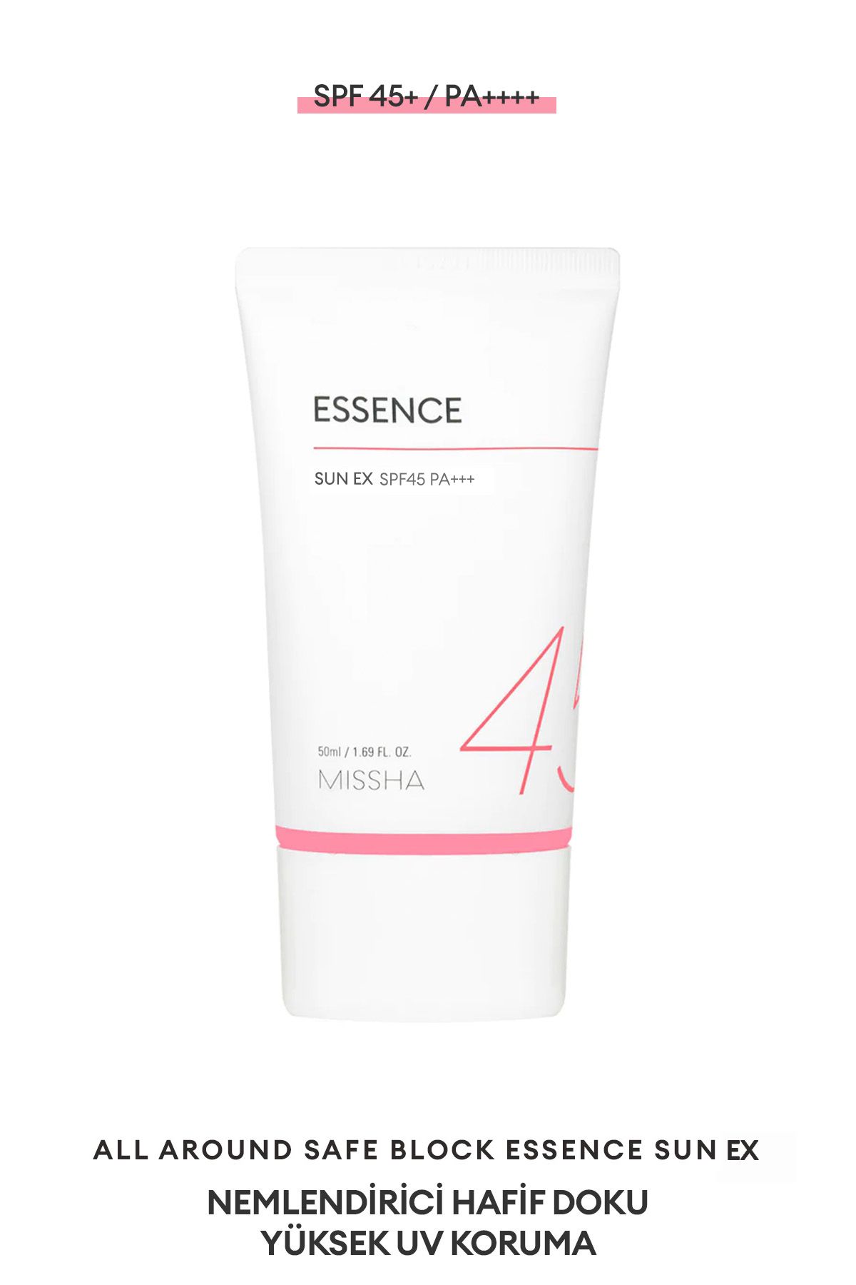 Missha Aydınlatıcı Nemlendirici Güneş Kremi All Around Safe Block Essence Sun EX SPF45/PA+++ 50ml