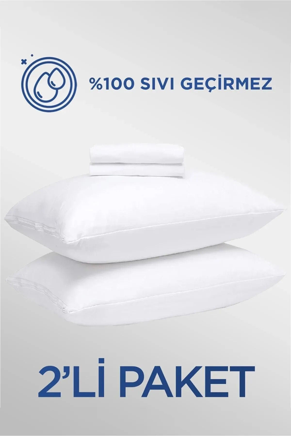 Detay Home DOĞAL PAMUKLU Otel-Pansiyon Tipi 50x70 Yastık Alezi Sıvı Geçirmez 2adet