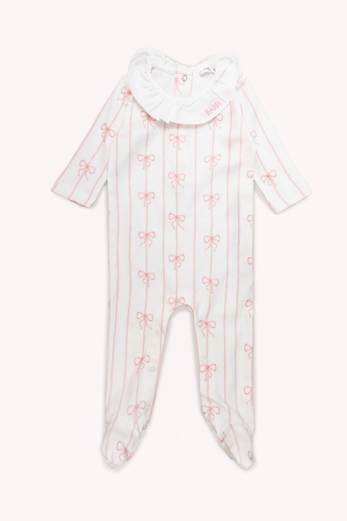 Atelier Babbi-Pink and Ribbon Baby Romper 2