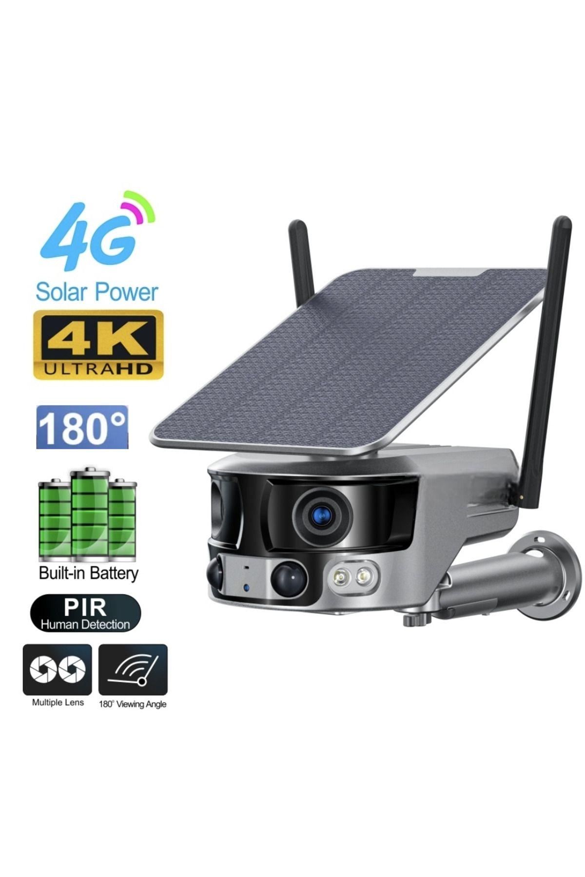 Ubox Çift Kameralı 4g Solar Kamera Küçük Kasa Yüksek Kalite(hafıza Kartı Dahildir)