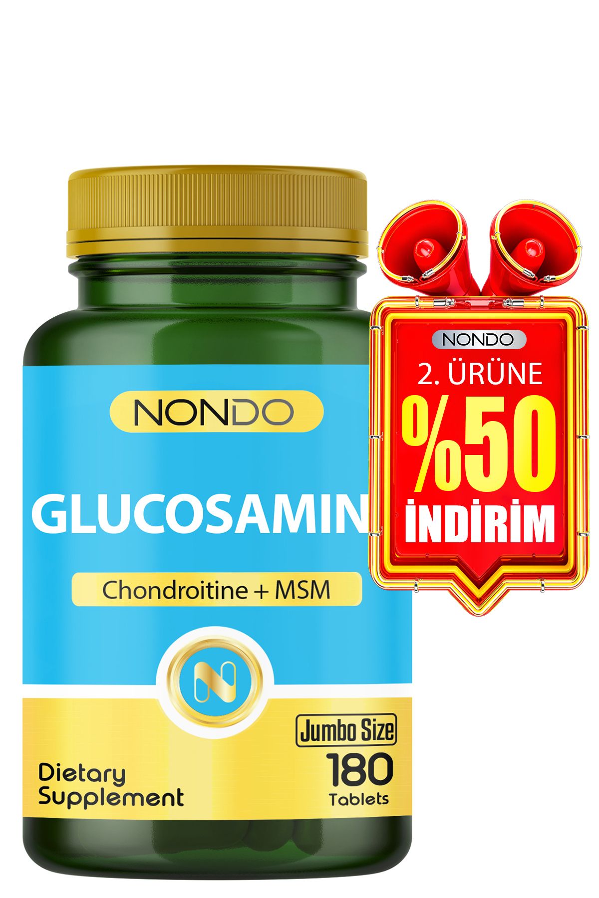 Nondo-Glucosamine 180 Tablet (Jumbo Size 3 Months Use) 1