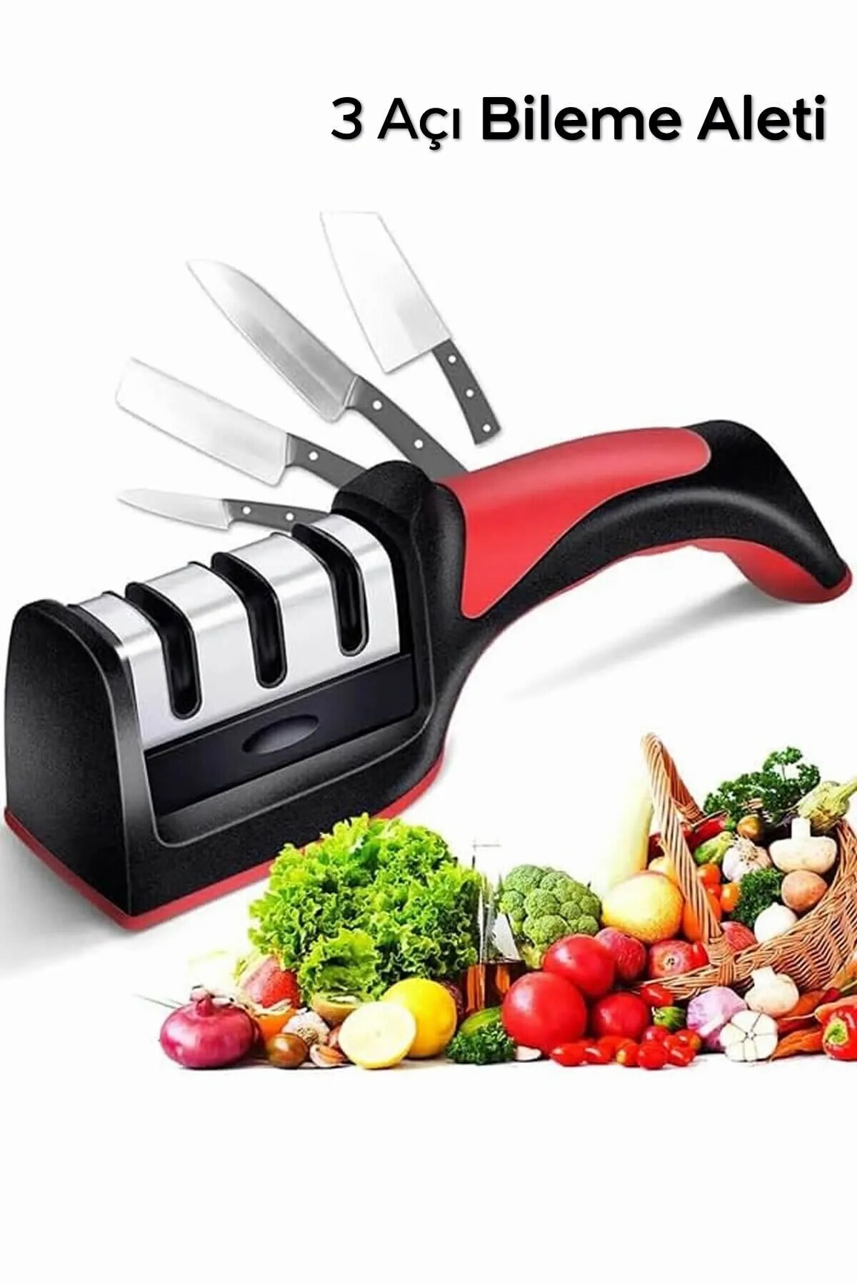 isometric Bıçak Bileme Aleti 3 Aşamalı, 3 Açılı Bıçak Bileyici,Bıçak Keskinleştirmek İçin Pratik Mutfak Eşyası