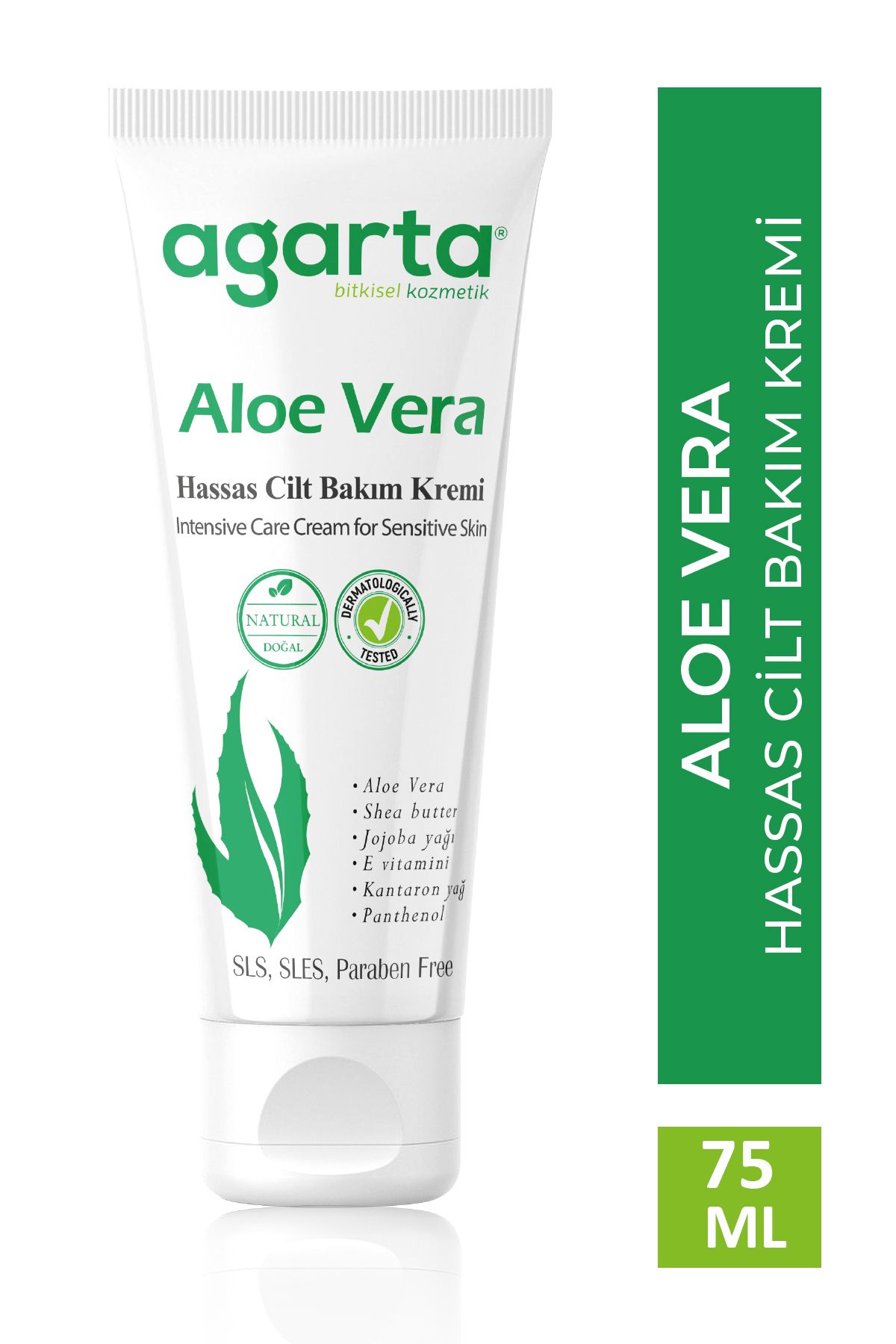 Agarta Doğal Aloe Vera Nemlendirici El Ve Vücut Bakım Kremi 75 ml