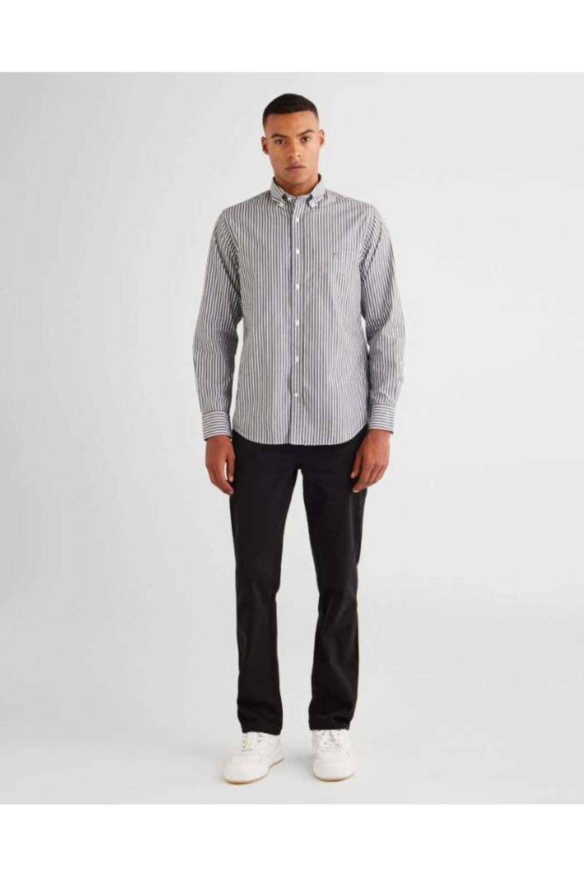 گنت شلوار مردانه مشکی معمولی فیت