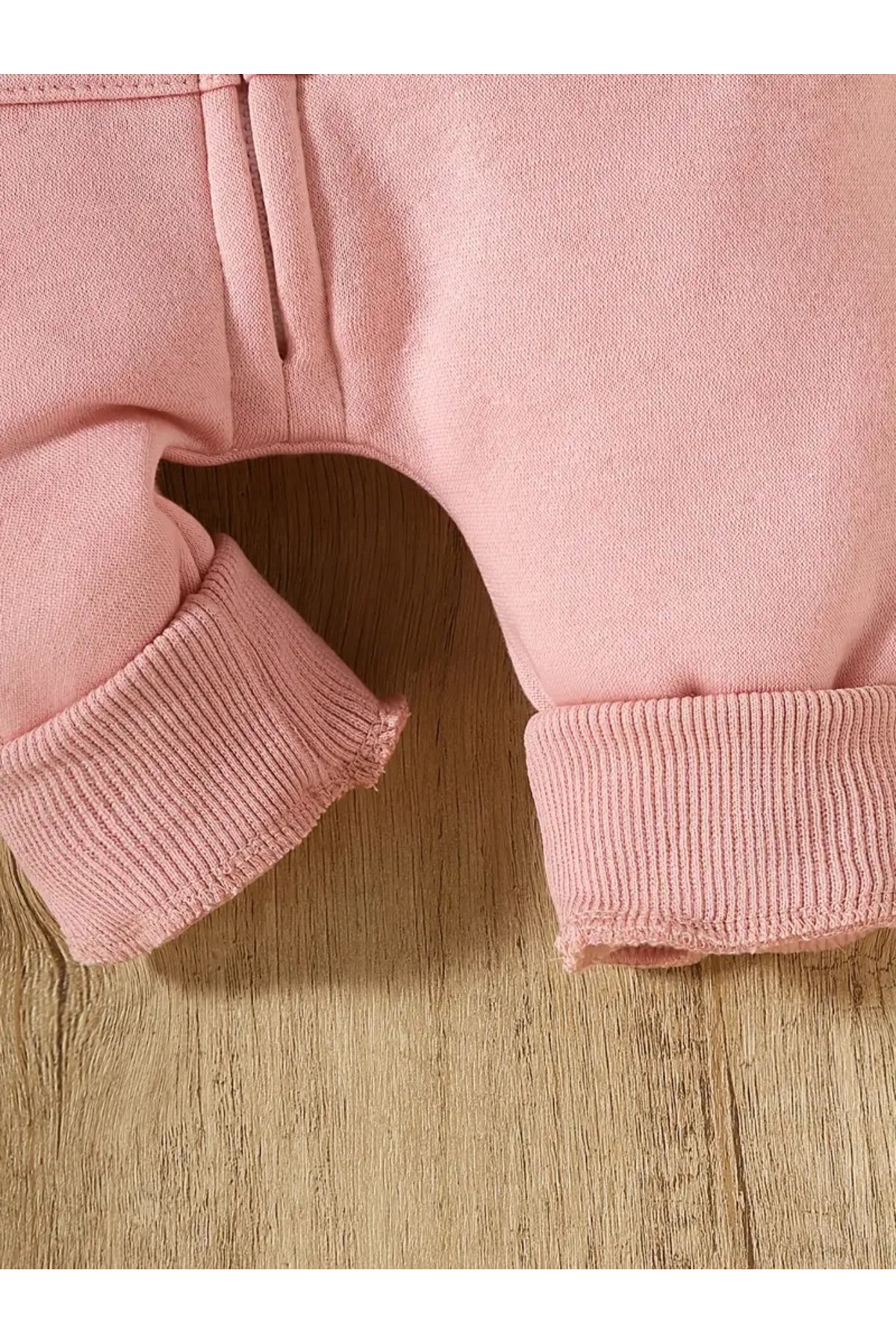 GlassySKY Tavşan Modeli Fermuarlı Kapüşonlu İçi Şardonlu Bebek Tulum fotoğrafı 7 (önizleme)