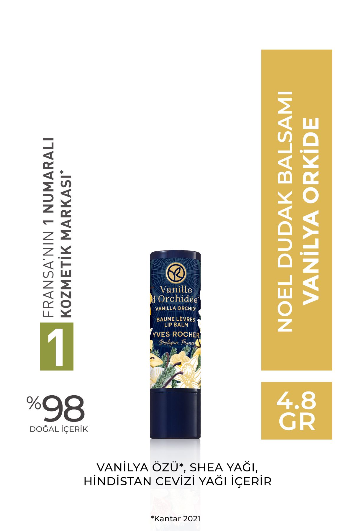 Yves Rocher Vanilya ve Orkide Dudak Balsamı- 4.8 gr-92567