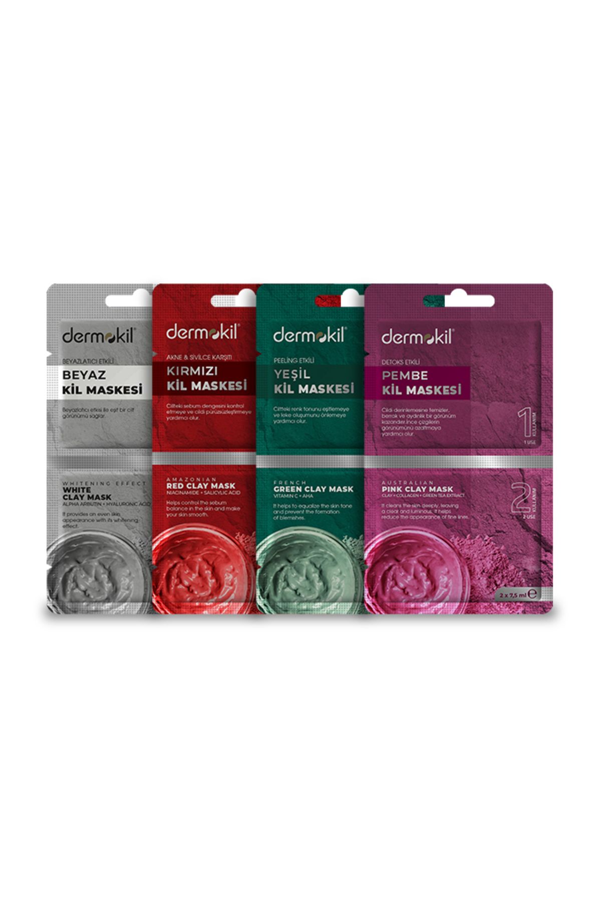 Dermokil-Dermokil Curly Clay Mask*Set of 4 1