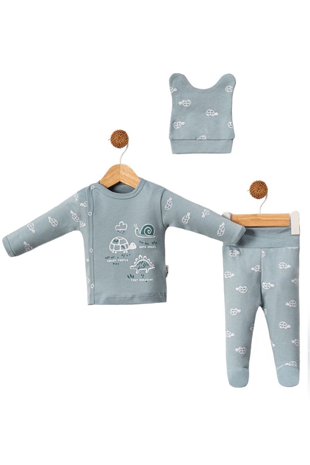 Pear Wear-Baby Boy 3-Piece Hospital Release Turtle Patterned Baby Boy Set 1