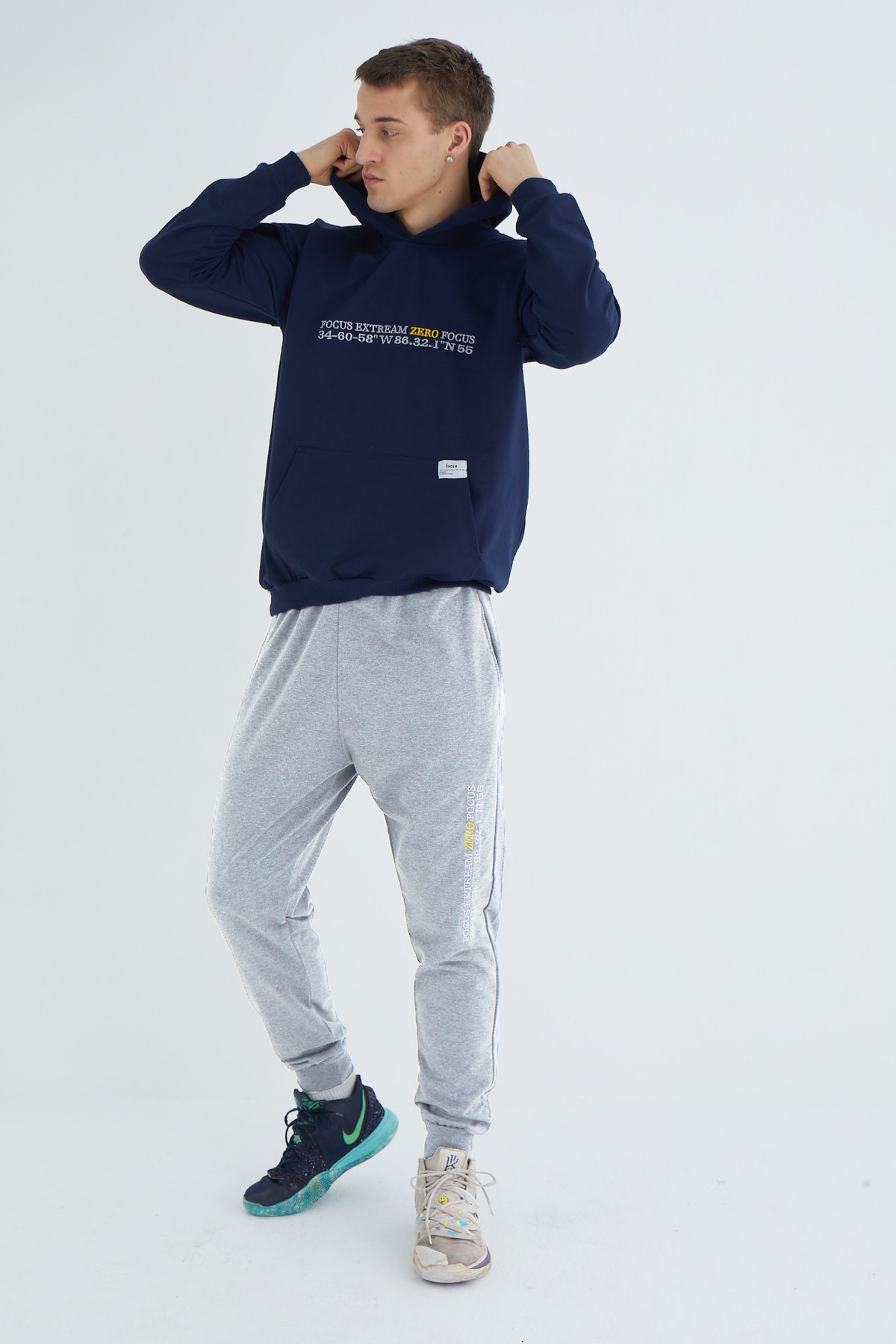 Ayans Pijama-Focus Hooded Men's Long Sleeve Pajamas Set 7