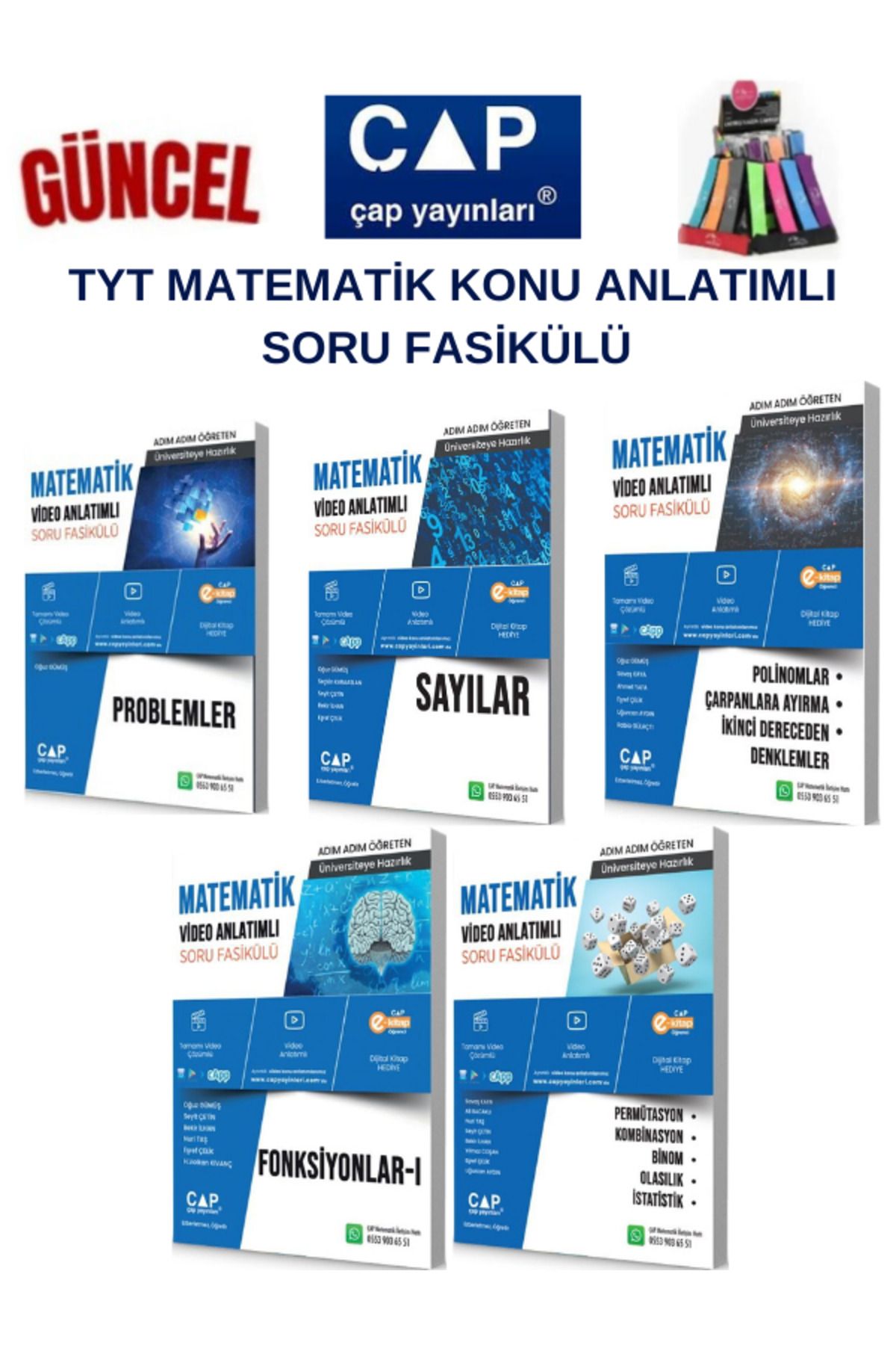 Ens Yayıncılık Çap Tyt Mat. Problem-Sayılar-Pol Çarp Ayr-Fonk1-Per.Komb.Bin.Ols.Konu Anl.Soru Fasikül+Kalemlik