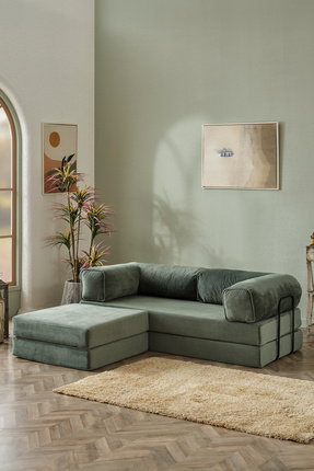 Huga Metal Legom 180x200 Köşe Takımı Yatak Fitilli Kadife Yıkanır Silinir 50 ...