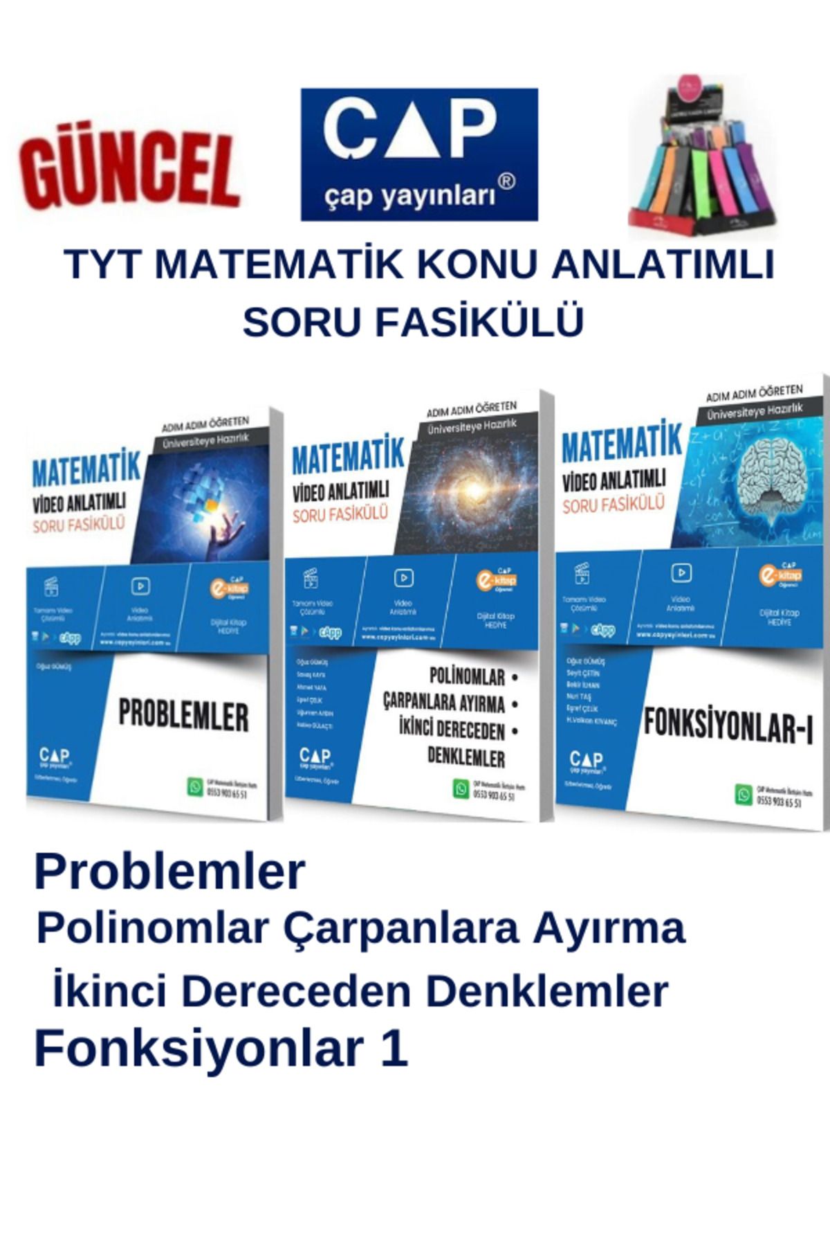 Ens Yayıncılık Çap Tyt Mat. Problemler-Fonksiyonlar 1-Polinom Çarp Ayırma Konu Anlatımlı Soru Fasikül+Kalemlik