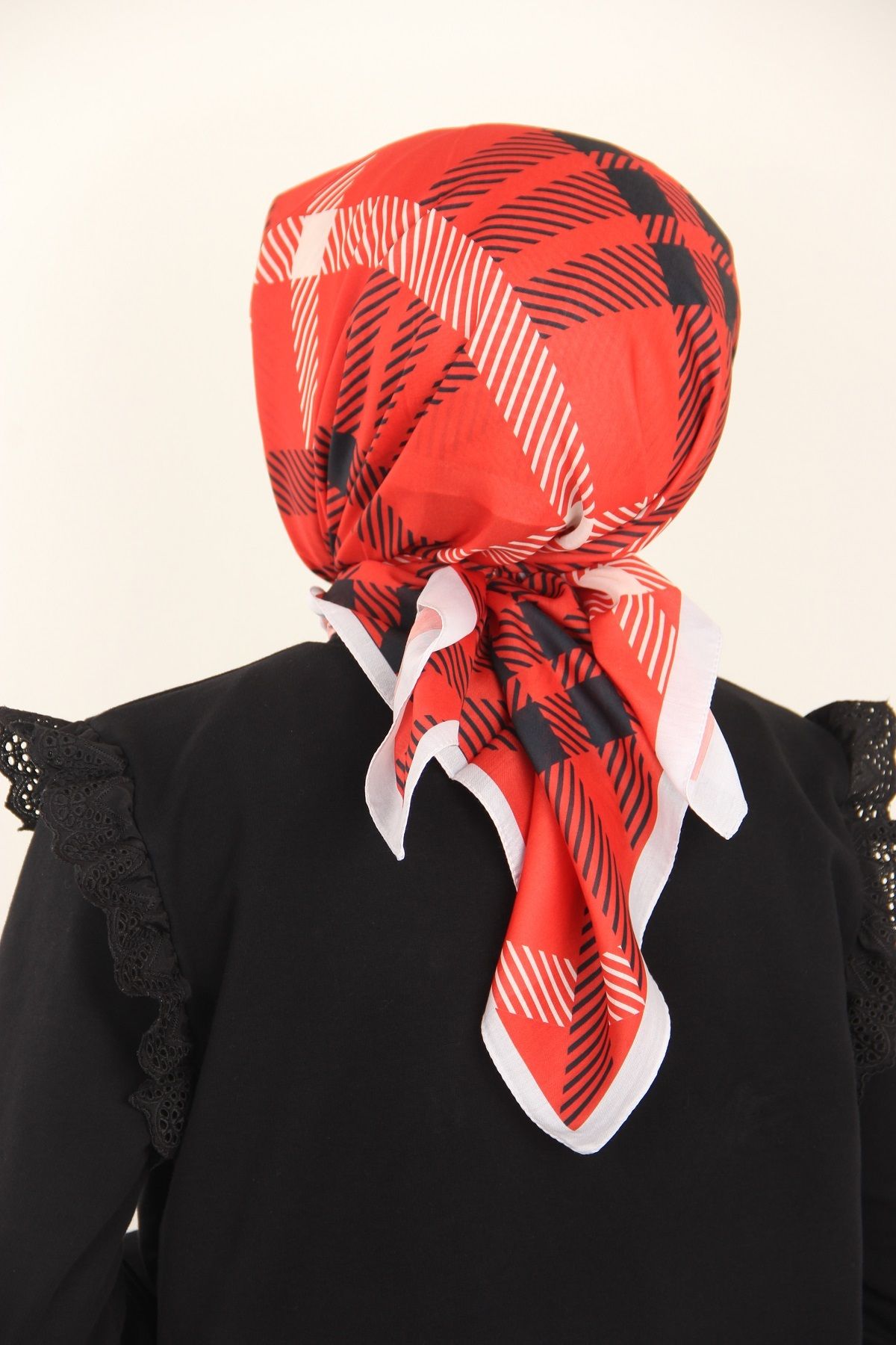 Sima-10 Sima Plaid Pattern Soft Scarf 4