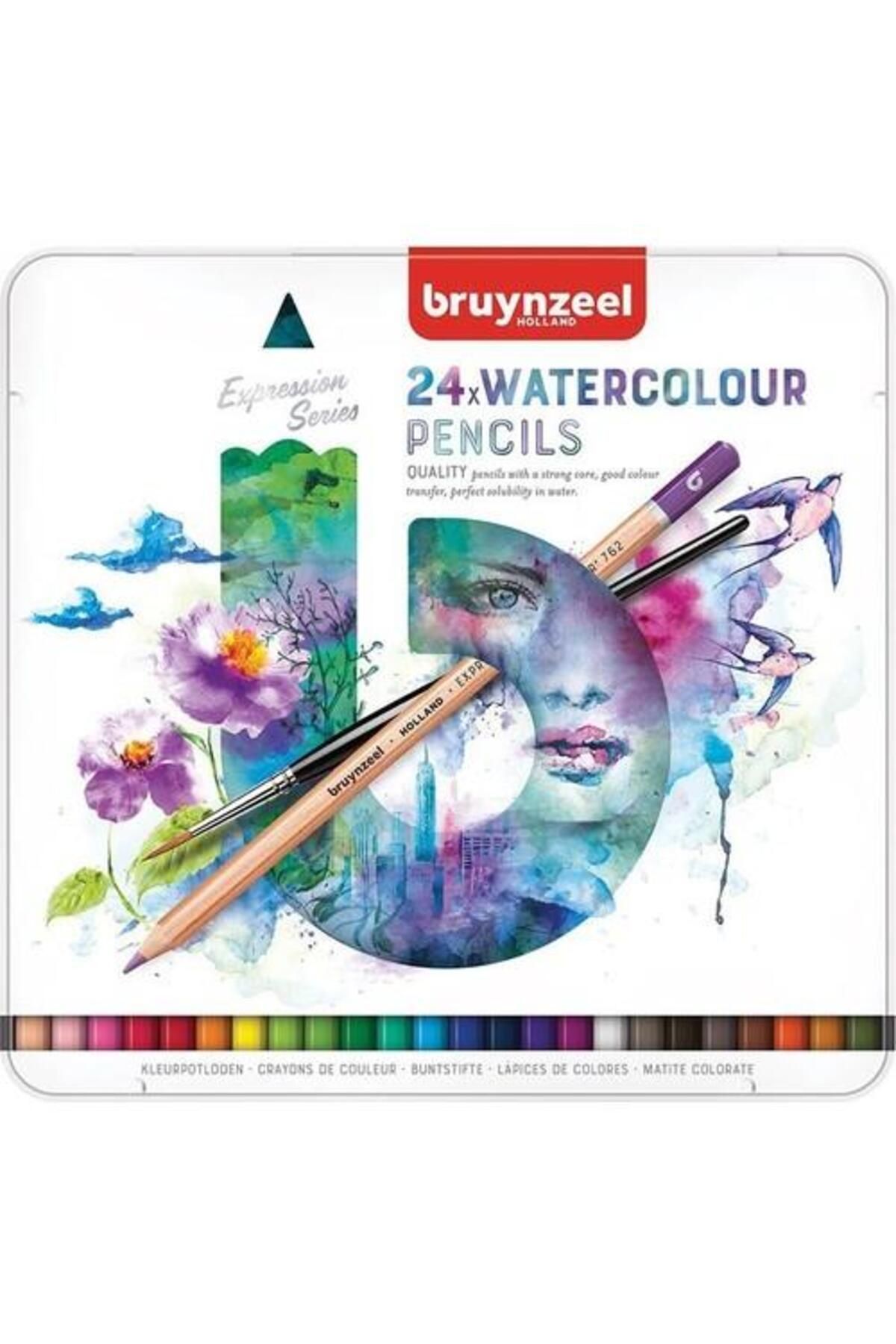 Bruynzeel-Expression Aquarelle 24-Piece Dry-Water Pencil Paint Set 1