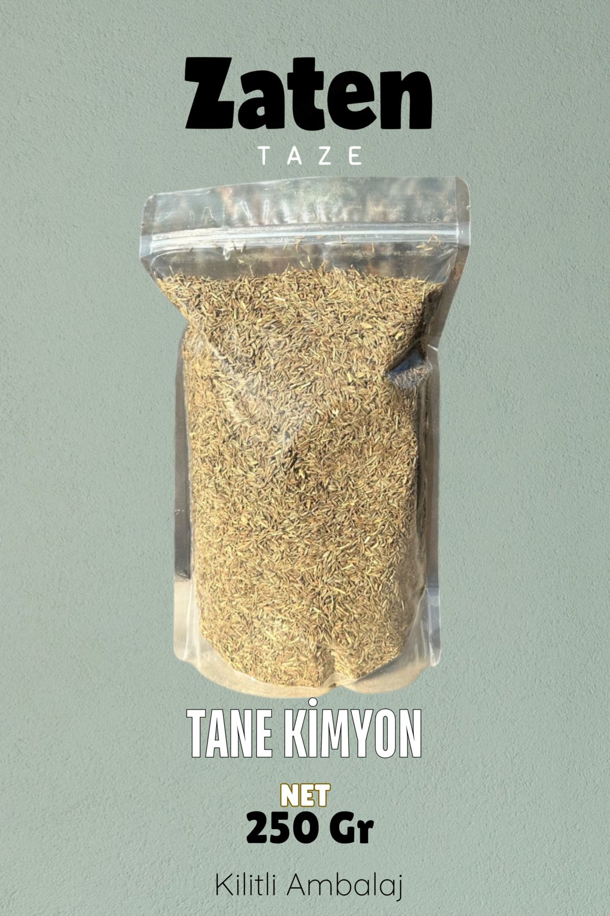 Zaten Taze Tane Kimyon 250 Gr Çekilmemiş Cumin Cuminum Cyminum