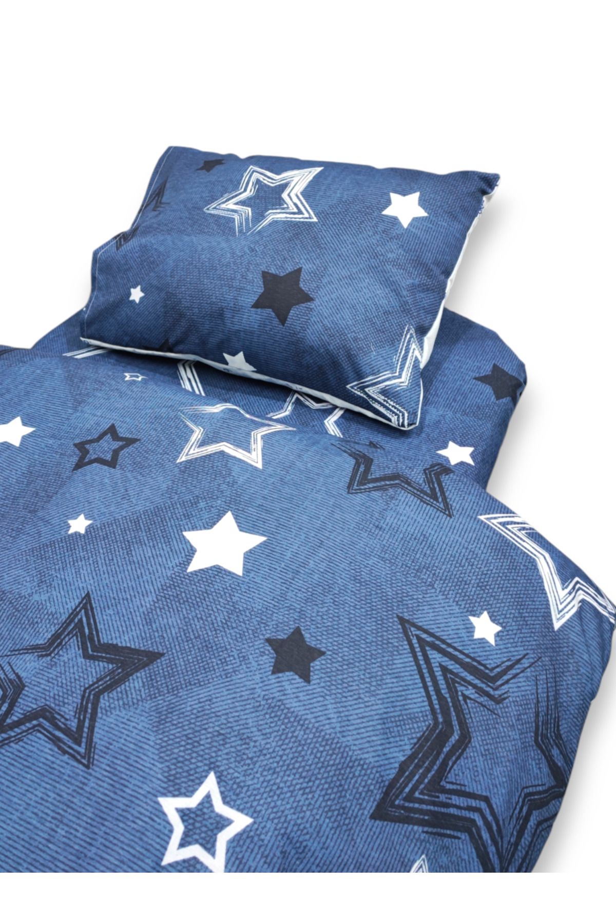 Bebek Özel-70X110 Cotton Pillow Sheet - Navy Blue Starry, for Crib Parker 3