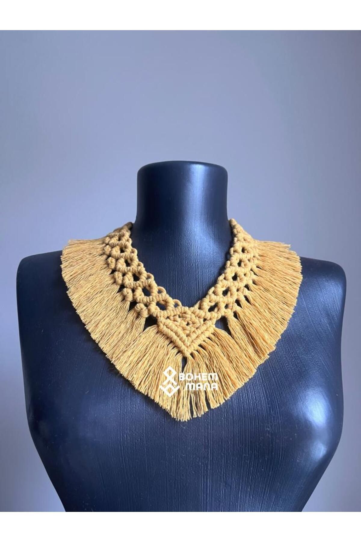 bohemmana-Special Design Macrame Collar Necklace, Choker Necklace "duru 2