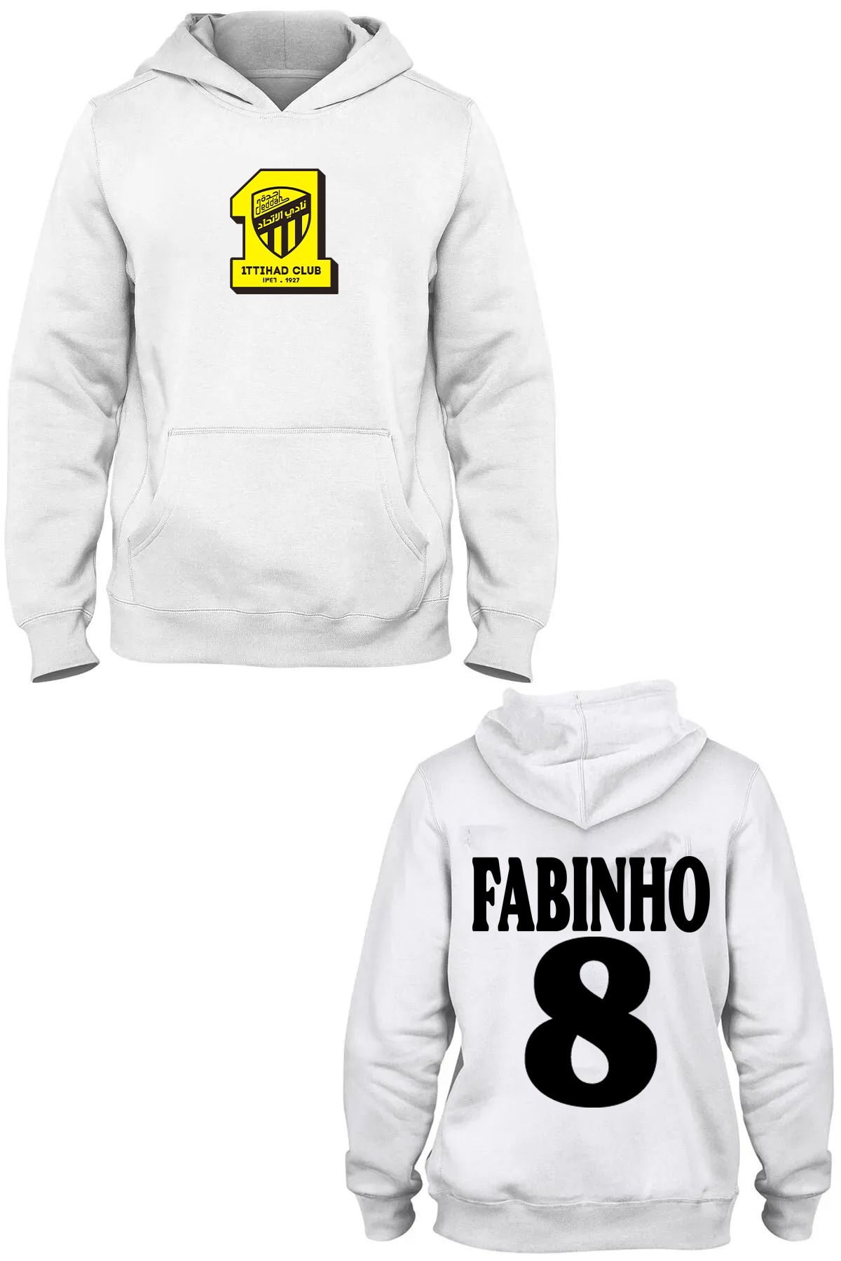 Pisa Art Al-Ittihad Suudi Arabistan Fabinho 8 Özel Tasarım Kapşonlu Sweatshirt