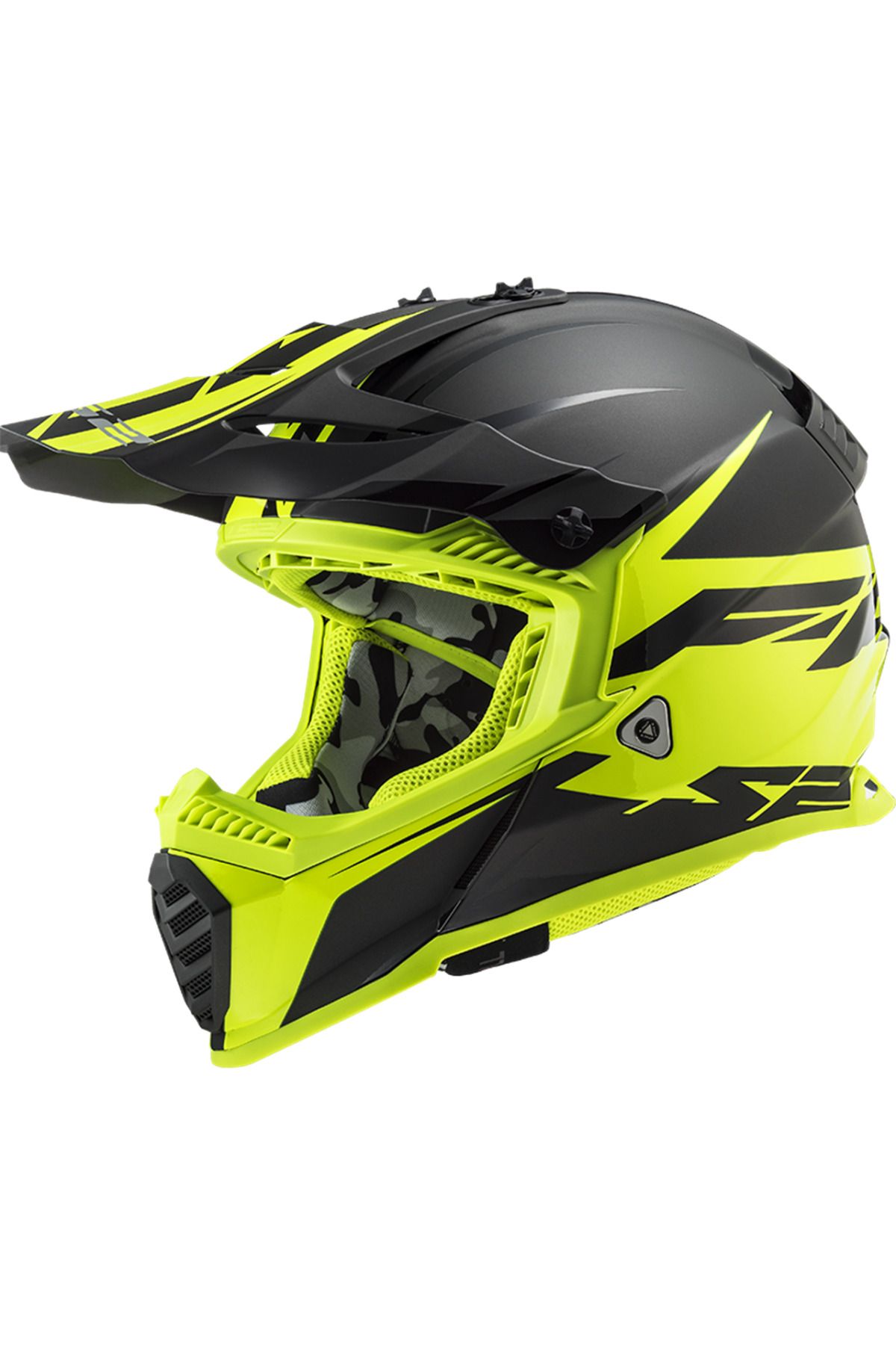 LS2 Fast Evo Roar Kapalı Kask Mat Siyah-neon Sarı