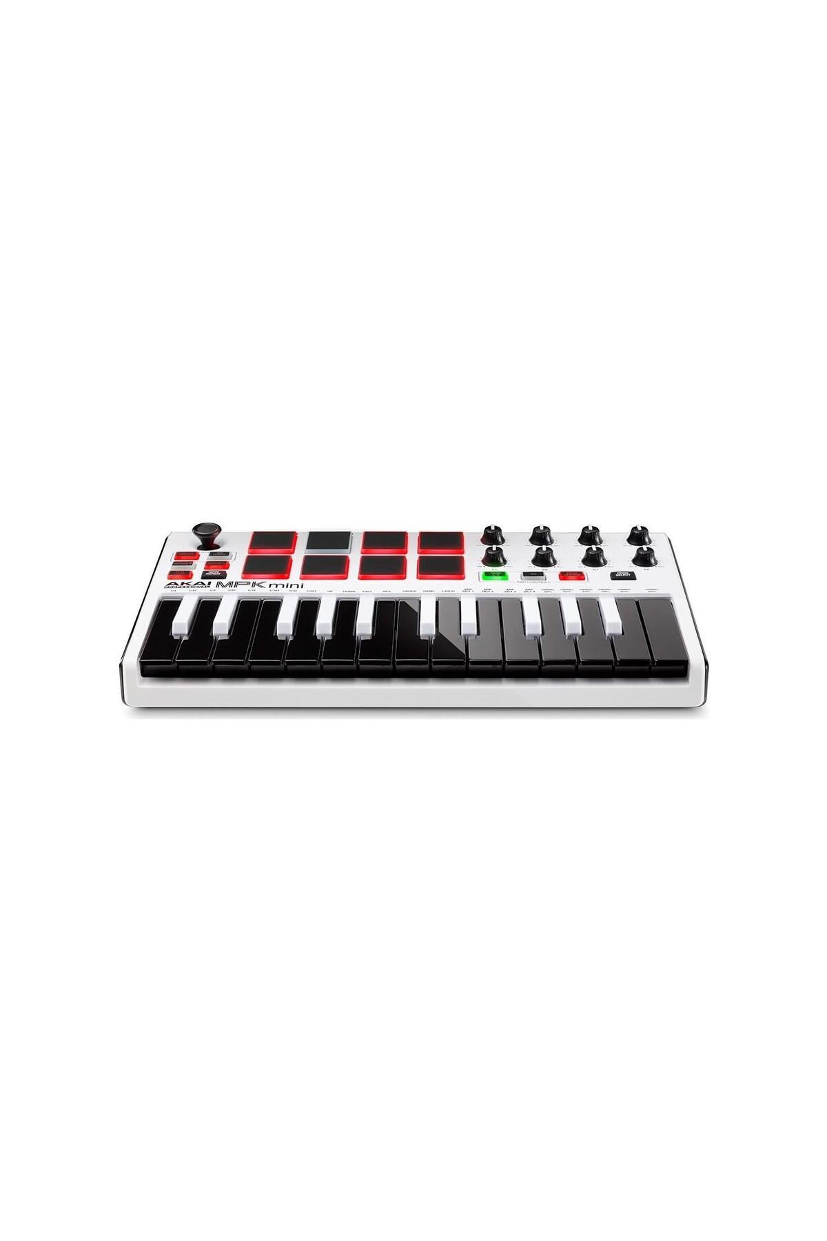 AKAI Mpkmini 2 Müzik Prodüksiyonu Klavye Kontrol Cihazı Beyaz