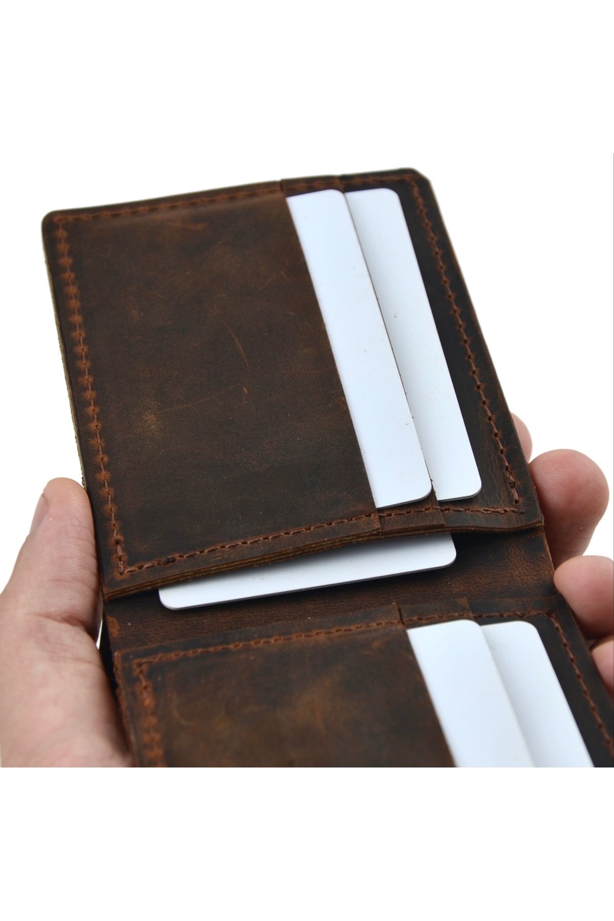 Mess collection-Real Leather 7 Compartment Wallet, Genuine Leather Classic Unisex Wallet, Gift Product 6