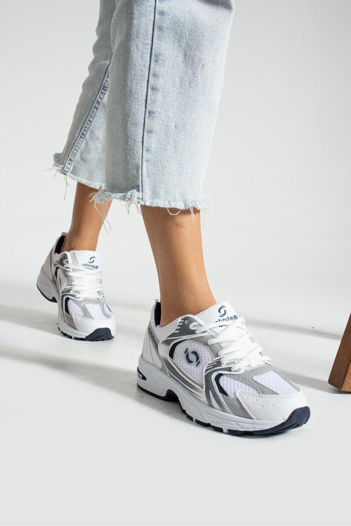 infinite8  Unisex Triko Sneaker Spor Ayakkabı – Hafif Taban, Günlük & Yürüyüş Modeli - SK01 - Görsel 5