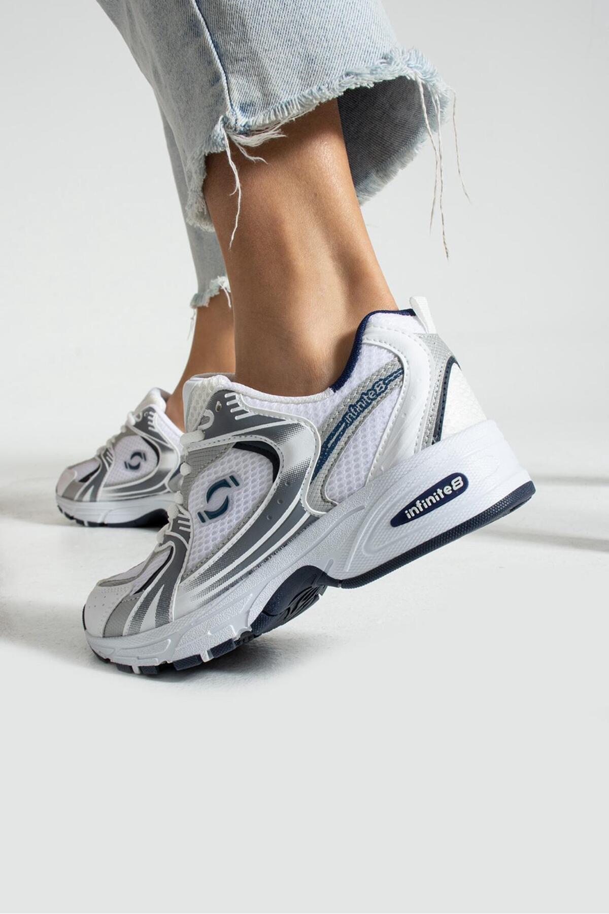 infinite8  Unisex Triko Sneaker Spor Ayakkabı – Hafif Taban, Günlük & Yürüyüş Modeli - SK01 - Görsel 4