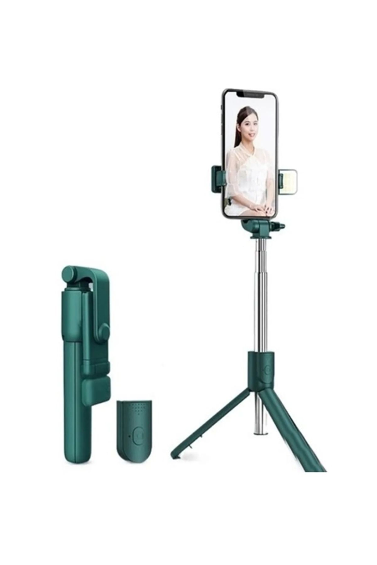 gaman S03 Led Işıklı Tripod Bluetooth Kumandalı Üçü Birarada Selfie Çubuğu Monopod