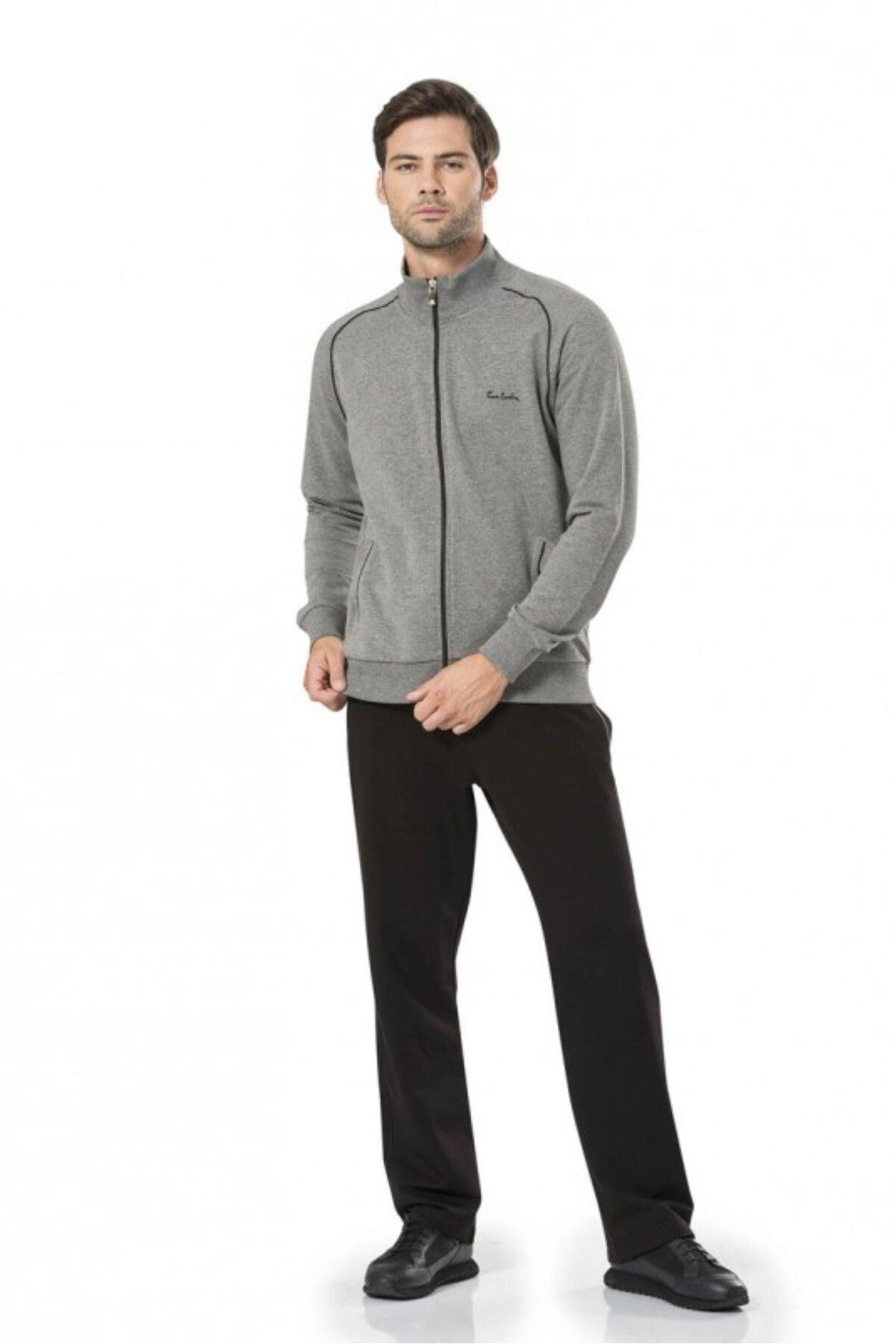 Pierre Cardin-Straight Leg Cotton Tracksuit Set - 2 Thread, Zip Collar Q7.U.0O.K5.K.A5.P.C 4