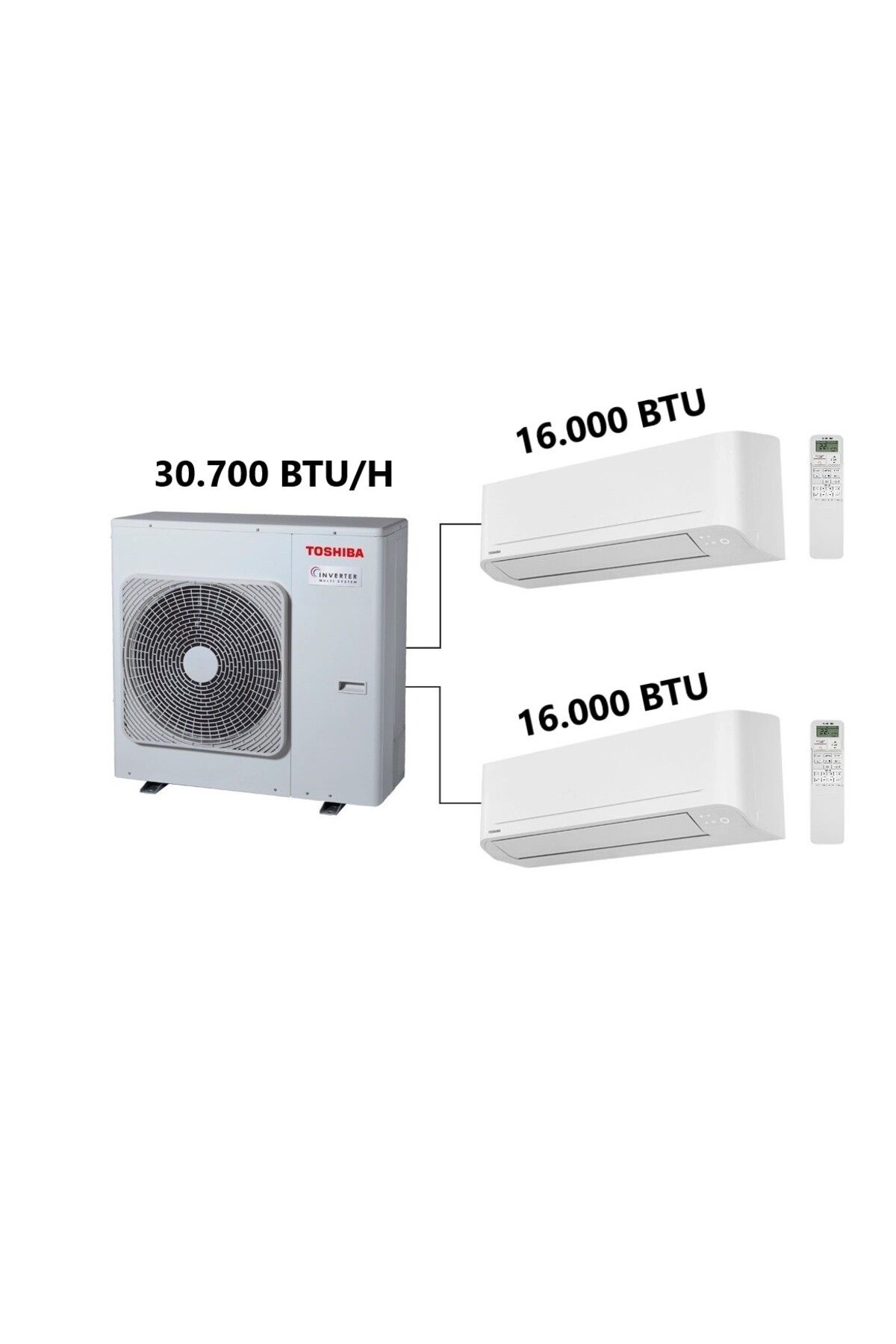 Toshiba Toshıba Multı Klima (iç Üniteler 16.000 Btu/h + 16.000 Btu/h)