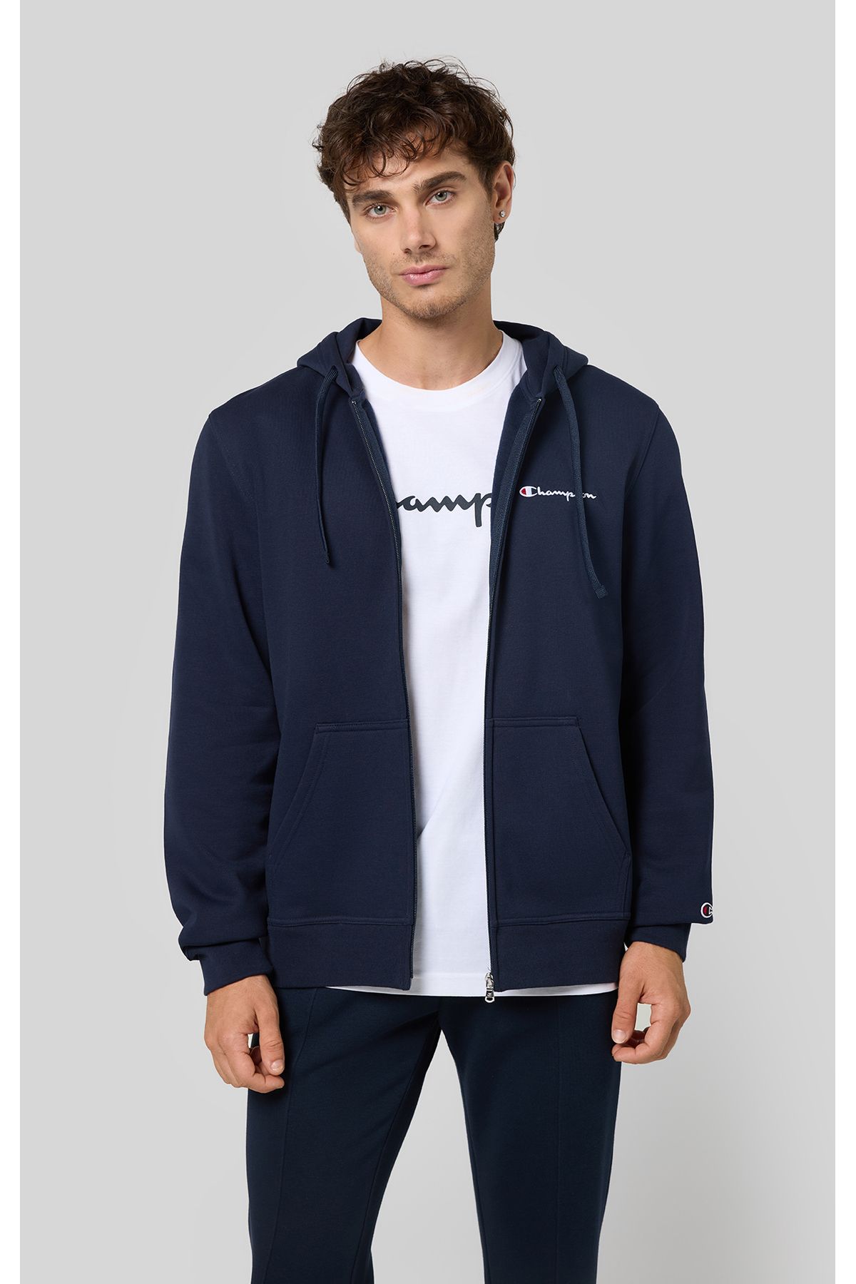 Champion-Champion Herren Sweatjacke - Hooded Full Zip Sweatshirt, Reißverschluss, Kapuze 7