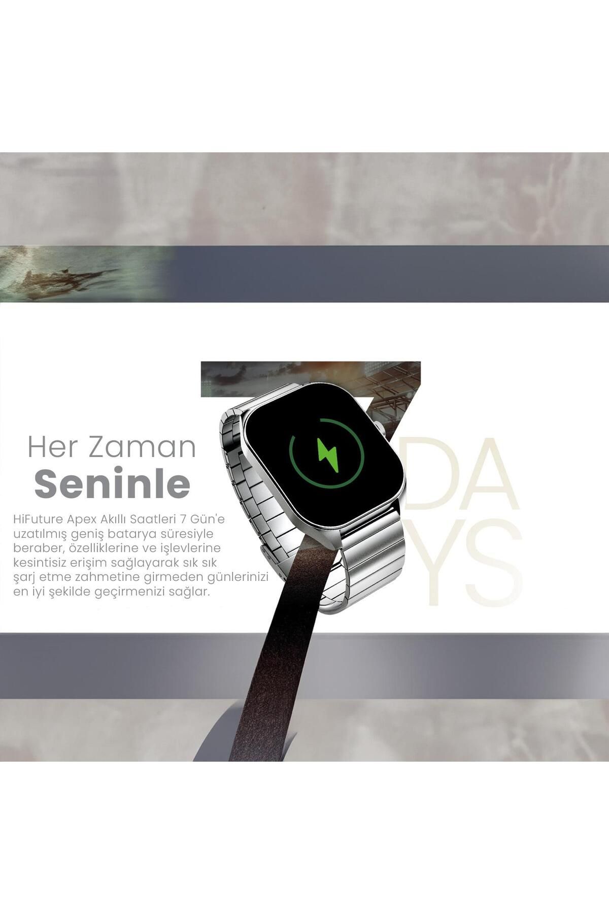 HiFuture-Apex 2.04 Inch Amoled Screen Bluetooth 5.3 Smart Watch - Black with Sports Tracking and Calling 3